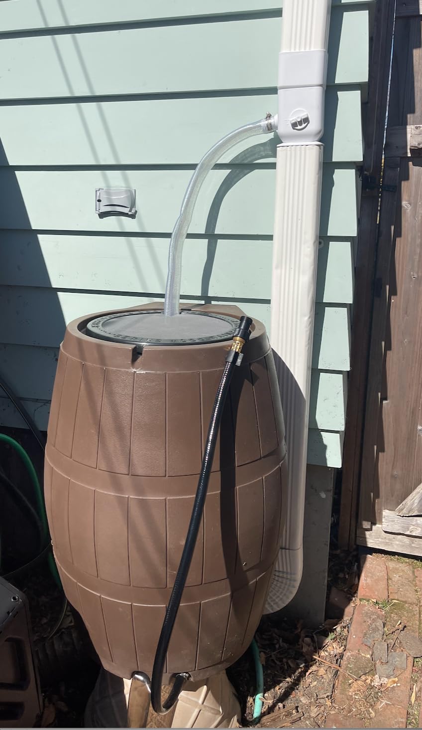 FCMP Outdoor Raincatcher 4000 Rain Barrel, Flat-Back Rainwater Catcher with Spigots, 50 Gallon, Black - Portable Water Storage Container Tank for Home, Garden, and Backyard customer photo 1