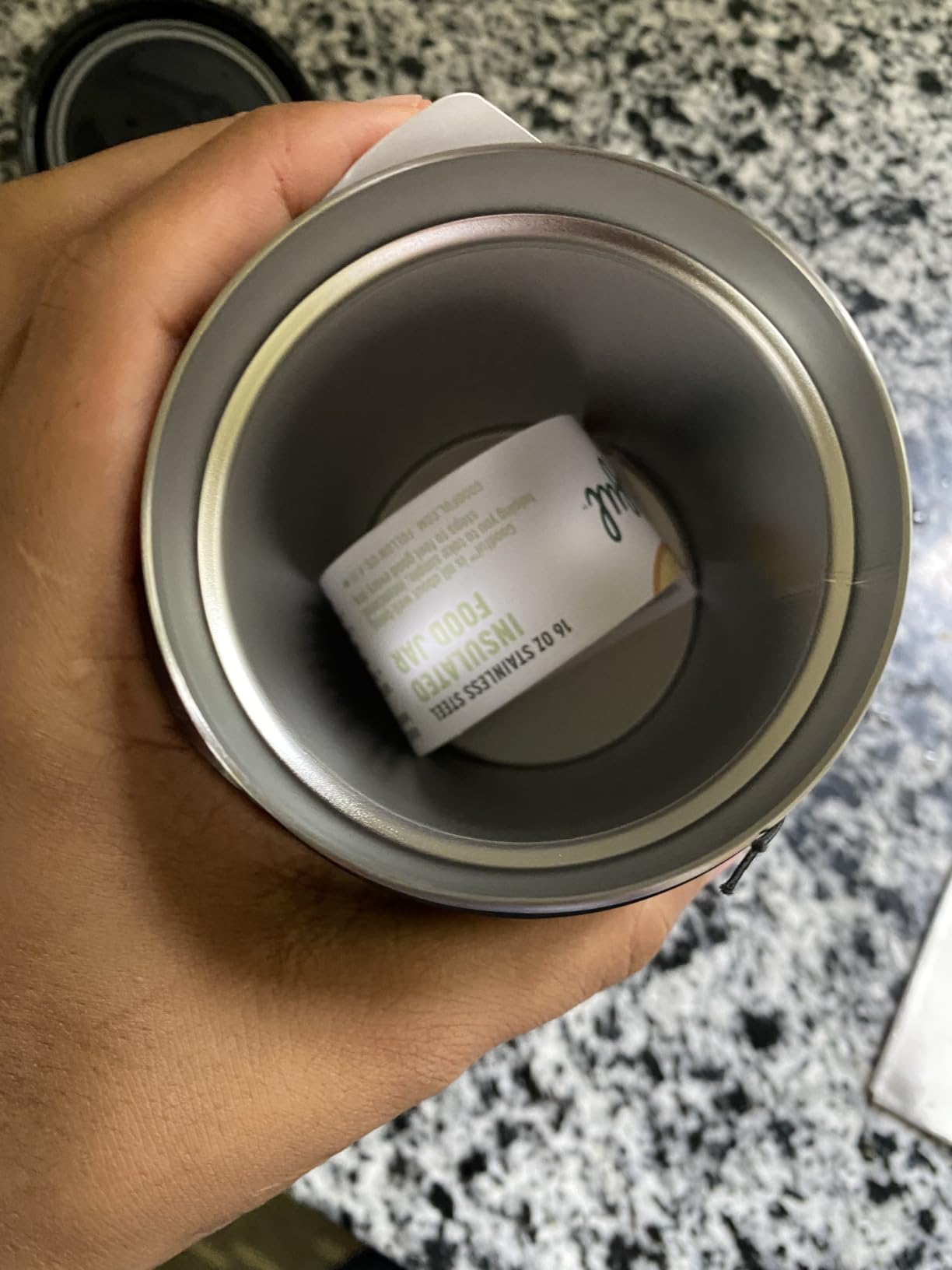Goodful Stainless Steel Food Jar, Double Wall Vacuum Sealed Insulated Food Storage Container with Carry Handle Lid, 16-Ounce, Gray customer photo 2