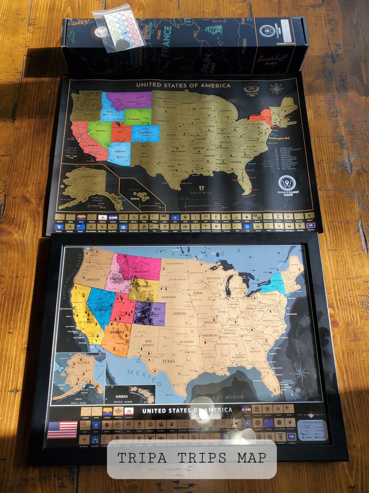 XL Scratch Off World Map with 233 Flags - 36 x 24 Scratch Off Map of The World + USA Scratch Map - Easy to Frame World Map + Tools - Detailed Travel Wall Poster - Deluxe Gift for Travelers customer photo 2