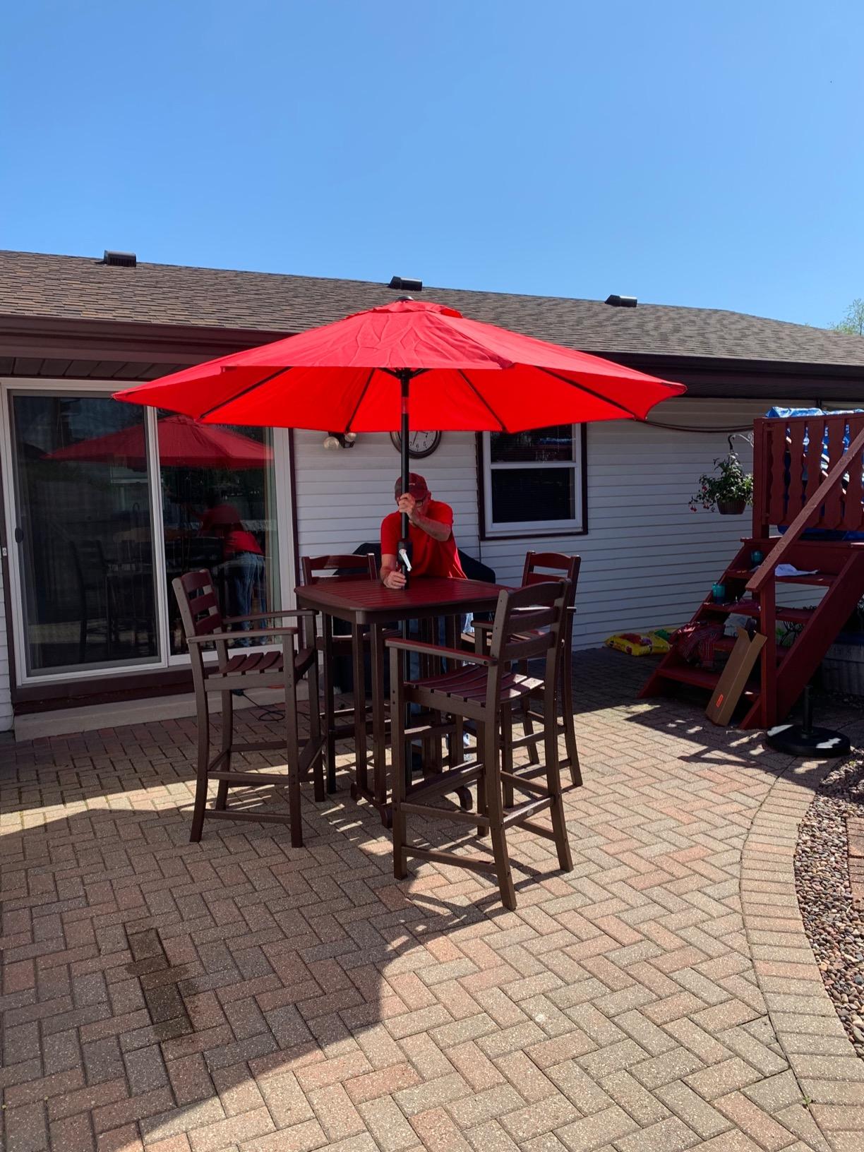 POLYWOOD La Casa Café 5-Piece Bar Height Set, Outdoor Patio Furniture Bar Table and 4 Tall Arm Chairs, All-Weather HDPE High Top Bistro Set for Deck, Balcony, Garden, Waterproof, Slate Grey customer photo 1