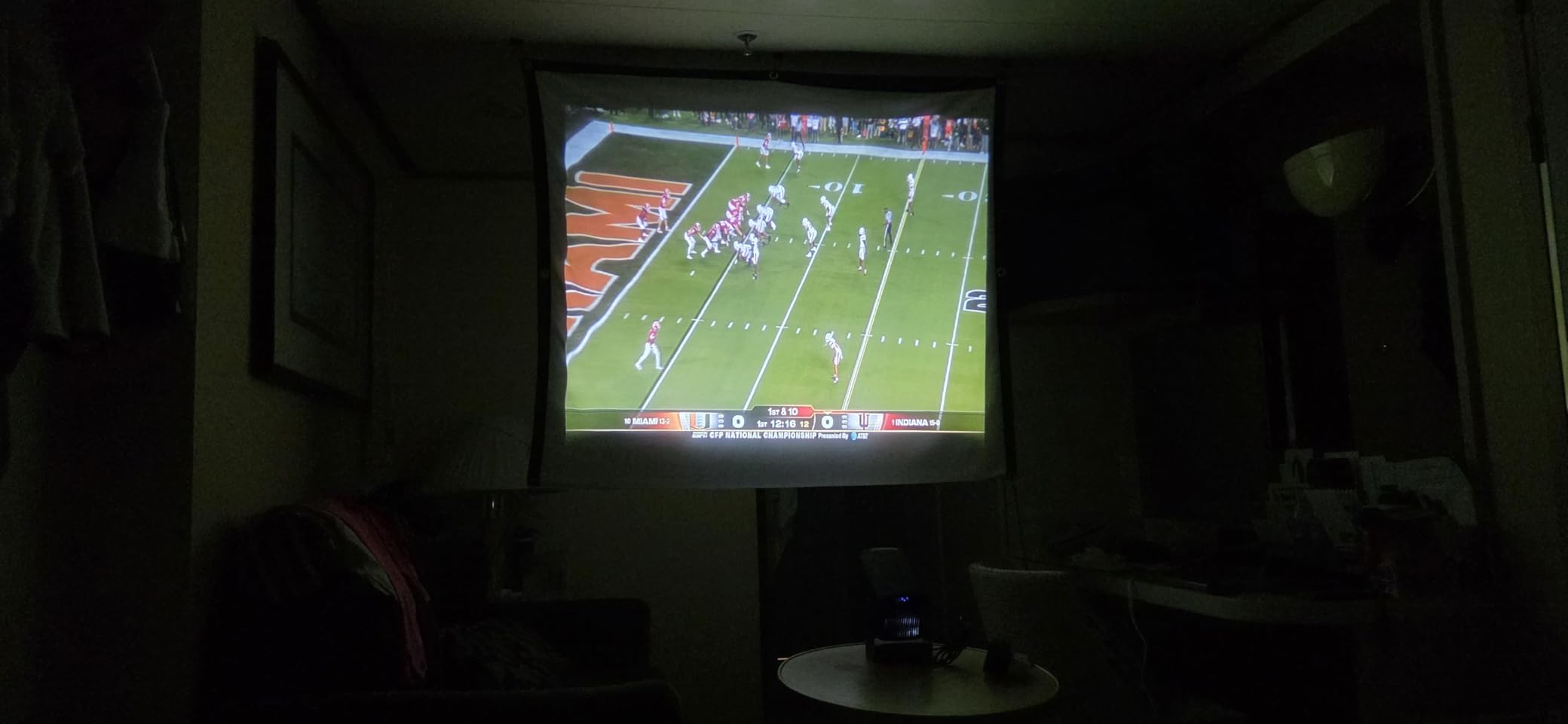Projector Screen 100 inch, Taotique 4K Movie Projector Screen 16:9 HD Foldable and Portable Anti-Crease Indoor Outdoor Projection Double Sided Video Projector Screen for Home, Party, Office, Classroom customer photo 2