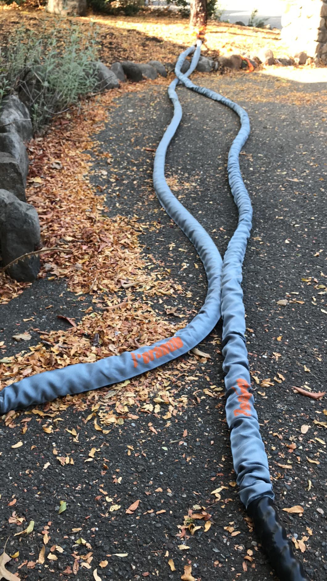 Perantlb Poly Battle Rope with Cloth Sleeve - 1.25/1.5/2 Inch Diameter 30' 40' 50' Lengths - Gym Muscle Toning Metabolic Workout Fitness, Battle Ropes for Home Gym customer photo 2