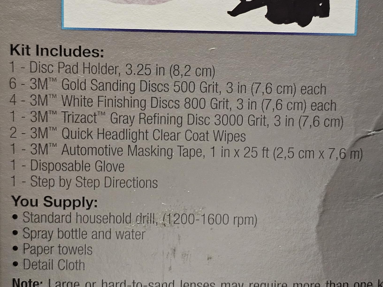 3M Ultra Headlight Restoration Kit, Contains Masking Tape, Light Sanding Discs, Wax Protectant and More, Use on Plastic Lenses Headlights, Taillights and More, Easy Heavy-Duty Restoration (39195) customer photo 1