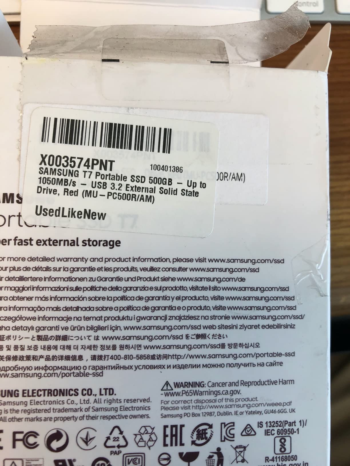 T7 500GB, Portable SSD, up to 1050MB/s, USB 3.2 Gen2, Gaming, Students, & Professionals, External Solid State Drive (MU-PC2T0R/AM), Red customer photo 2