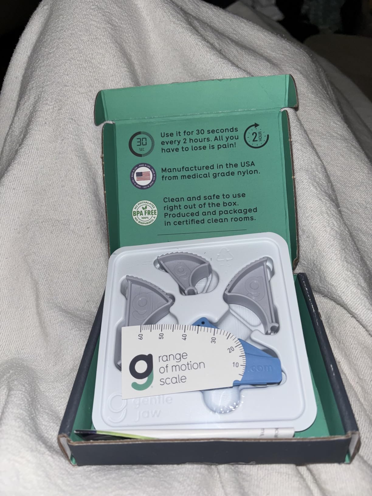 Gentle Jaw Pain Relief Device for Bruxism TMJ Headache Migraine Caused by Tight Jaw Muscles. Use it to Passively Stretch and Relax Your Jaw Muscles. We Call it Yoga for The Jaw customer photo 1