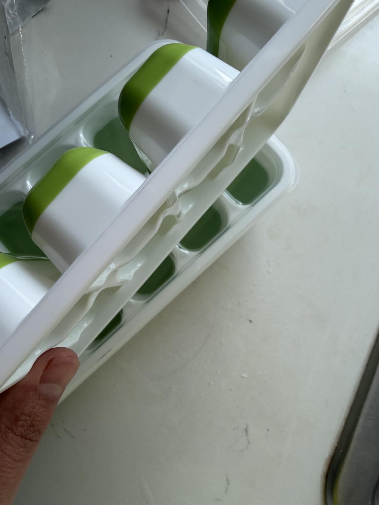 DOQAUS Ice Cube Trays with Lids - 4 Pack Stackable Silicone Ice Trays for Freezer, BPA & LFGB Safe, Easy Release customer photo 2