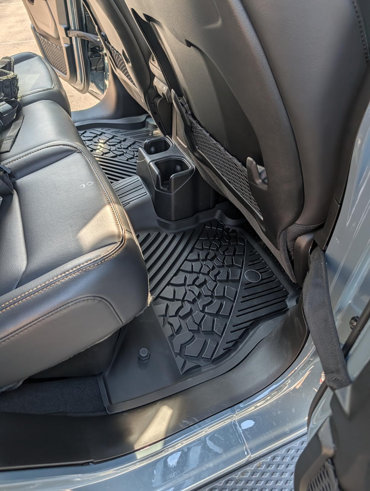 Lasfit Floor Mats for Jeep Wrangler JL 2018-2025 2026 Unlimited 4 Door Gas/MHEV Type (Not Fit for JK or PHEV) All Weather TPE Custom Fit Car Mats Floor Liners 1st & 2nd Row, Black customer photo 1