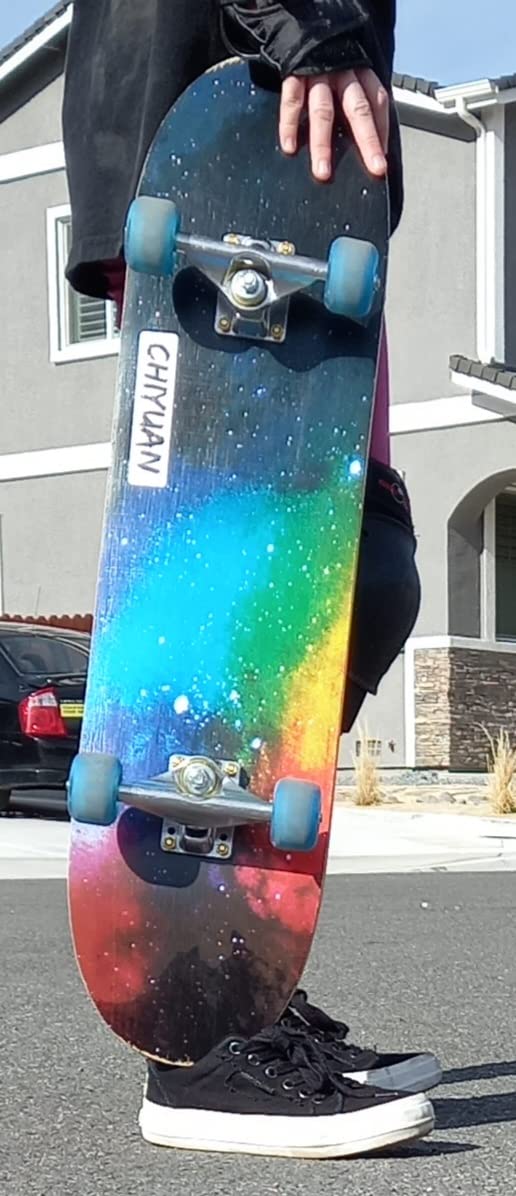 PHOEROS Complete Skateboards- Standard Skateboards for Beginners Kids Boys Girls Teenager- 31''x 8''Canadian Maple Cruiser Pro Skate Board, Skateboards customer photo 1
