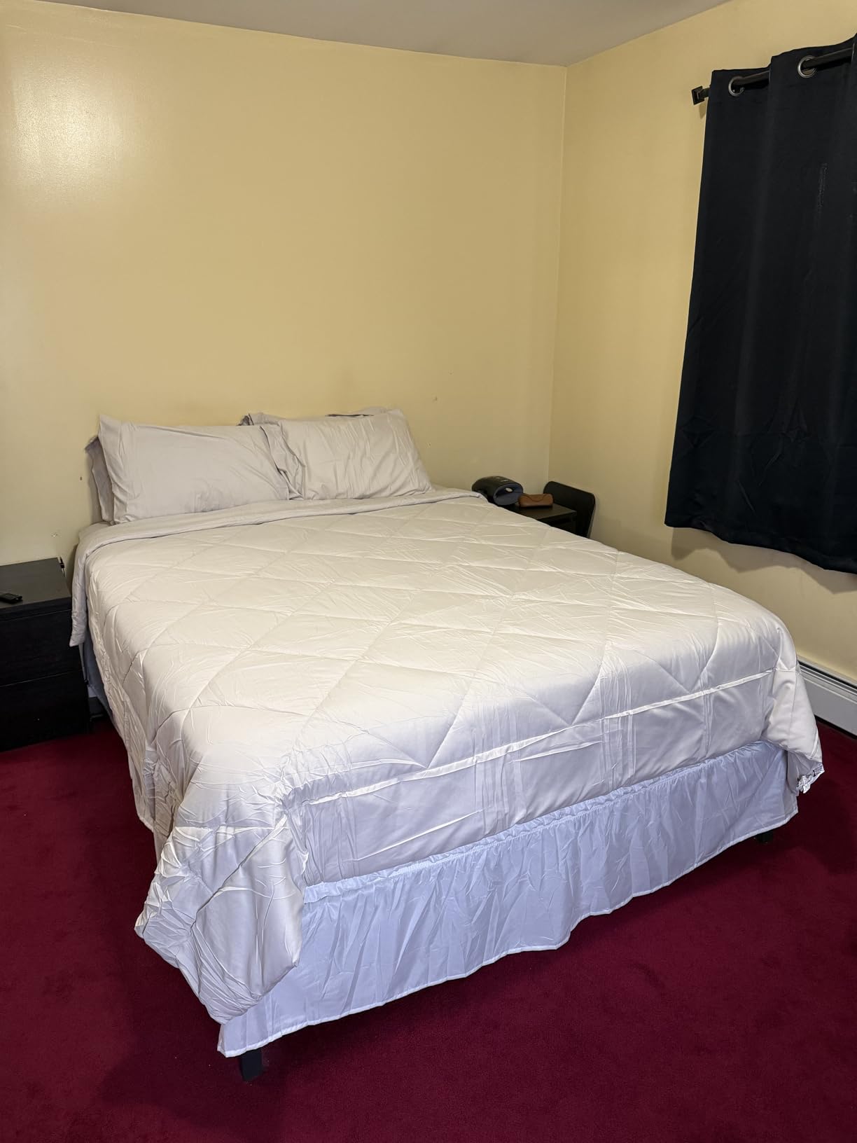CozyLux King Size Comforter Set Dark Grey - 7 Pieces Bed in a Bag King, Luxury Soft Bed Set for All Seasons, Bedding Set with Down Alternative Comforter, Sheets, Pillowcases & Shams customer photo 1