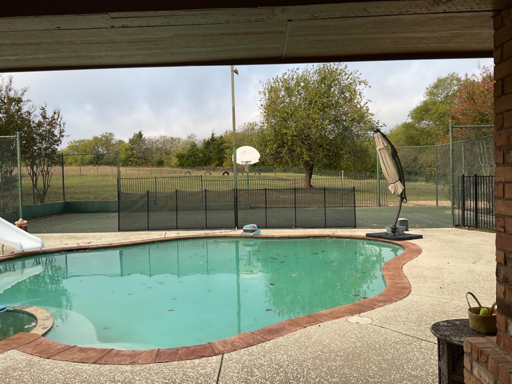 Happybuy Pool Fence, 4FTx 72FT DIY Pool Fences for Inground Pools, Removable Child Safety Pool Fencing, Swimming Pool Fence in Ground for Kids Safety, Black Pool Mesh to Protect Kids customer photo 2