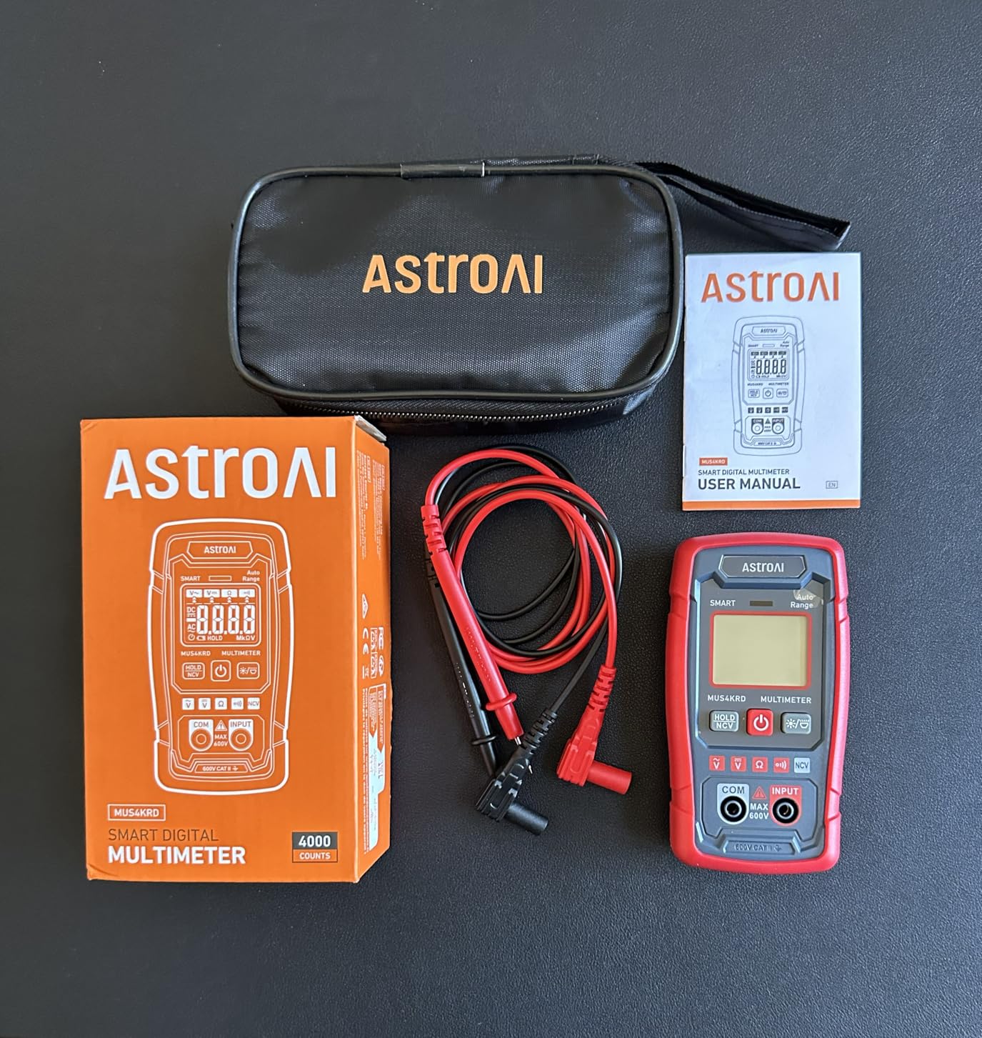 AstroAI Digital Multimeter, TRMS 4000 Counts, Auto-Ranging, Battery Test | 1.5V/9V/12V Battery Testing, Auto & Home Diagnostics, NCV Detection, Capacitance Measurement, CAT III 600V customer photo 1