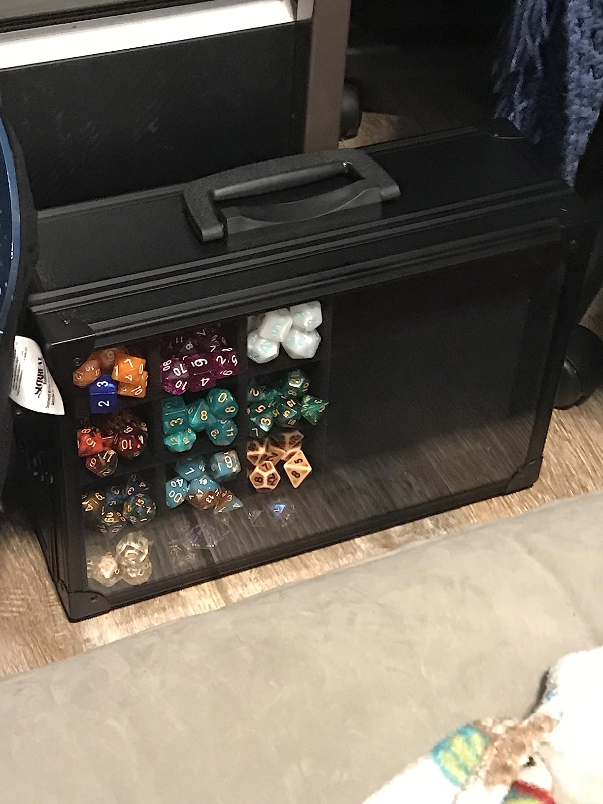 Forged Dice Co. Dice Display Case and Rolling Tray with 3 Removable Divided Dice Trays - Storage Box Holds up to 720 Metal or Plastic Polyhedral Dice Sets - Great for Dice Collectors or RPG D&D Games customer photo 2
