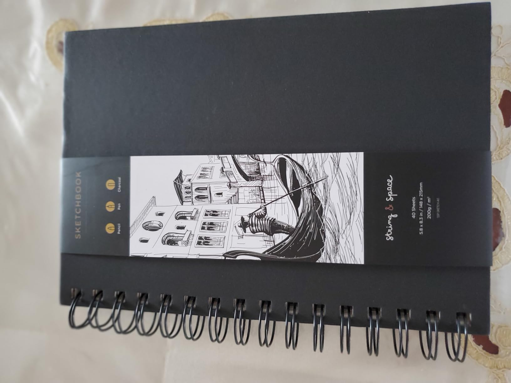 Artist's Sketchbook Hardcover - 200GSM Very Thick Paper - Large, Spiral Sketch Book for Drawing and Mixed Media - Sketch Pad, Art Book - 8.25 x 11.4, 40 Sheets / 80 Pages customer photo 1
