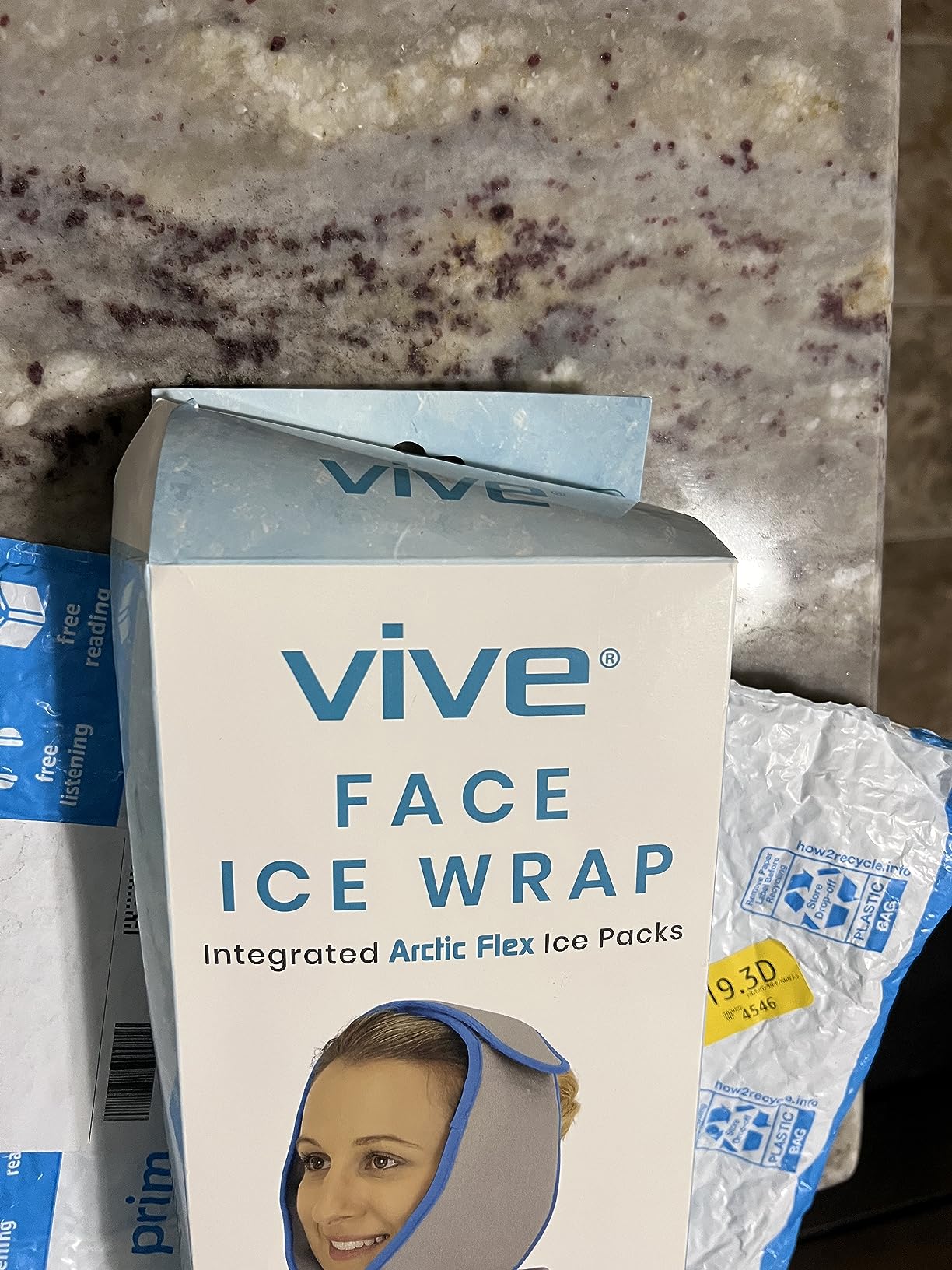 Vive Face Ice Pack Wrap for TMJ Pain Relief and Headaches - Face Ice Pack for Jaw Surgery Recovery, Oral Surgery & Wisdom Teeth extractions - Heating Pad for Head & Chin - Hot & Cold Therapy customer photo 1