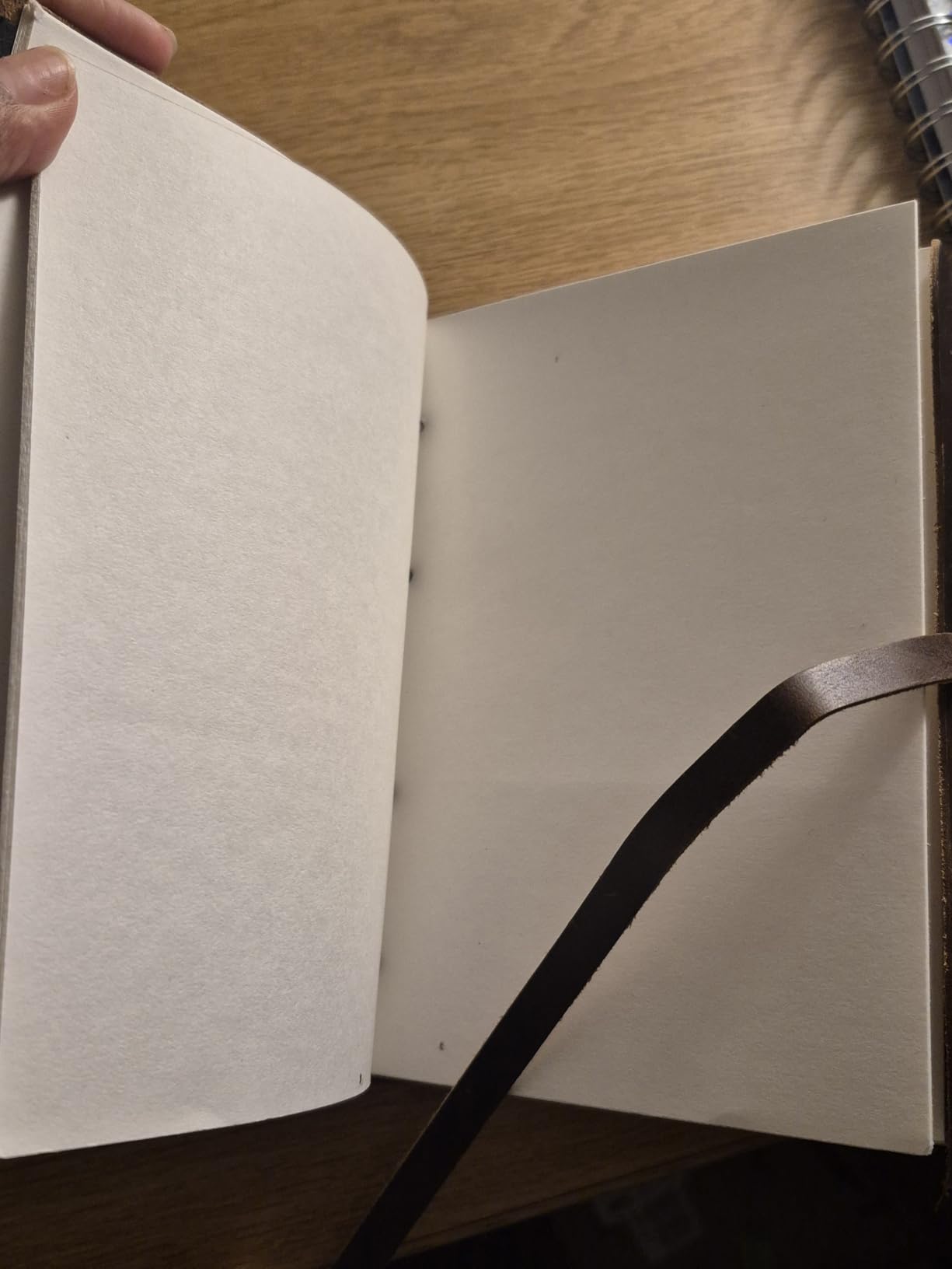 KomalC Handmade Leather Journal | Writing Diary | Bound Daily Notepad For Men & Women Unlined Paper Medium, writing pad gift for artist, sketch customer photo 1