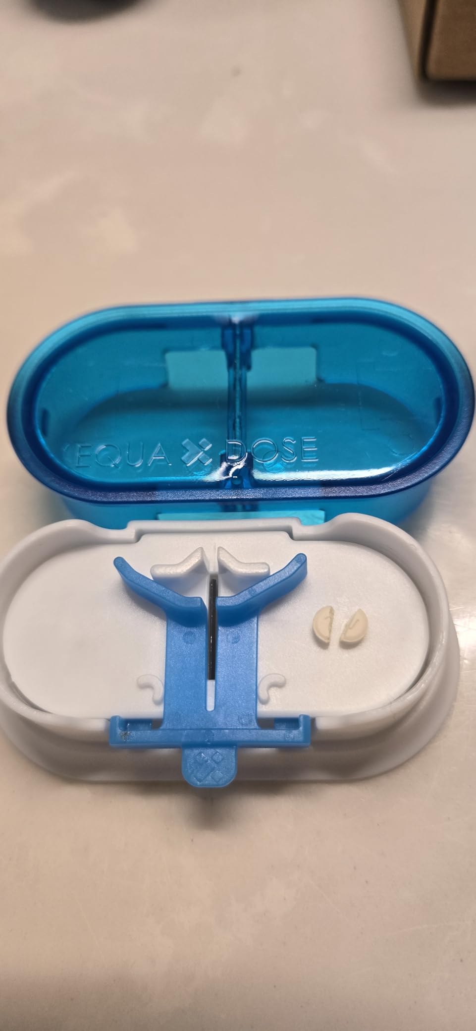 EQUADOSE Pill Cutter, Professional Medical Pill Splitter for Large, Small, and Tiny Pills, Double Stainless Steel Blades & Centering Device, Ideal for Cutting Tablets, Vitamins in Half or Quarter customer photo 2