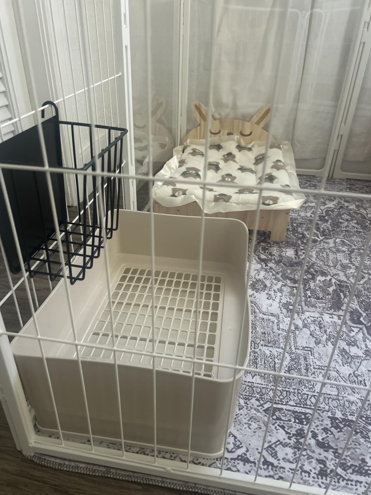 BWOGUE Large Rabbit Litter Box Toilet, Potty Trainer Corner Bedding with Drawer Larger Pet Pan for Adult Guinea Pigs, Rabbits, Hamster, Chinchilla, Ferret, Galesaur, Small Animals(White) customer photo 2