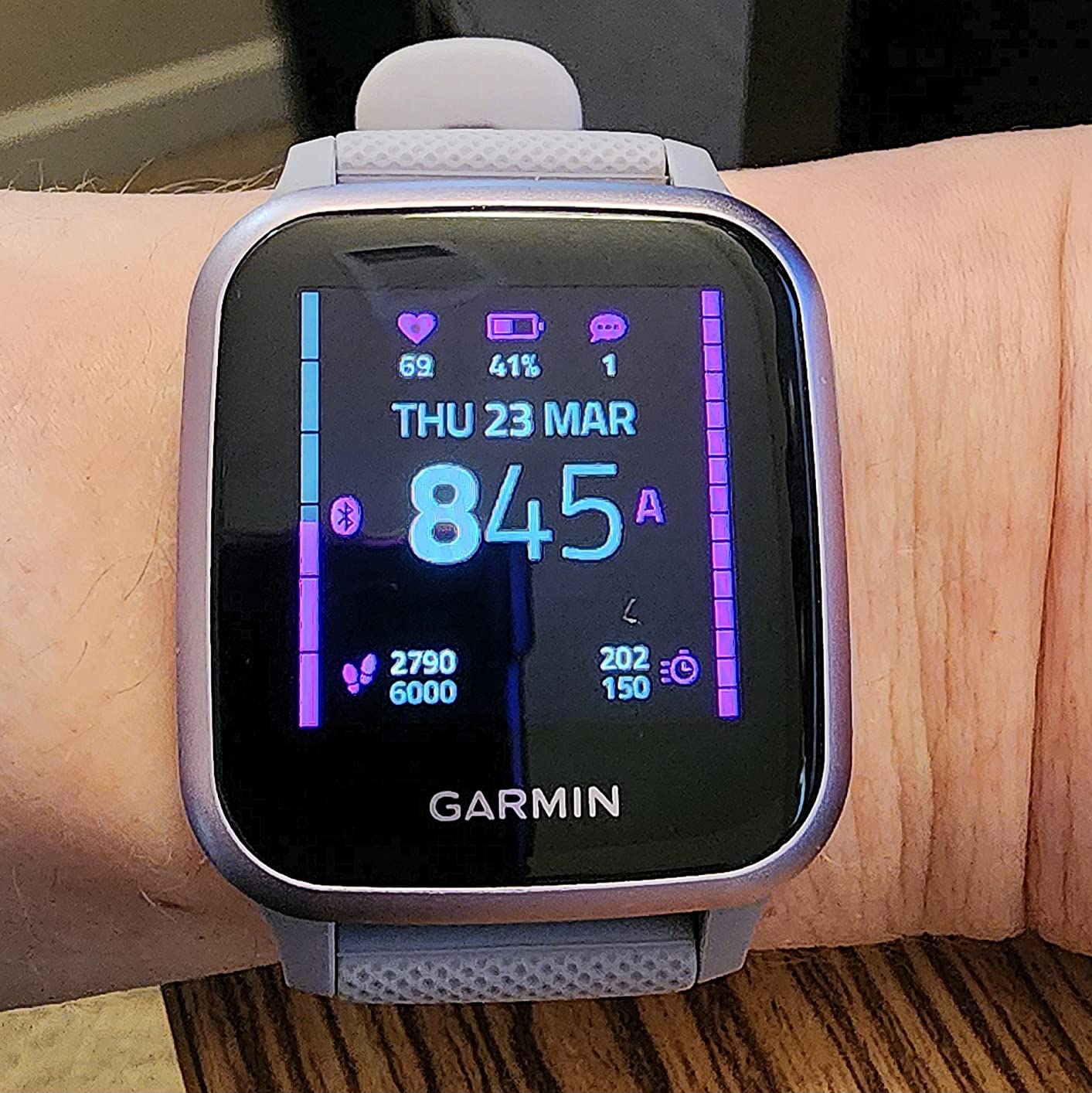 Venu Sq, GPS Smartwatch with Bright Touchscreen Display, Up to 6 Days of Battery Life, Light Gold and White customer photo 2