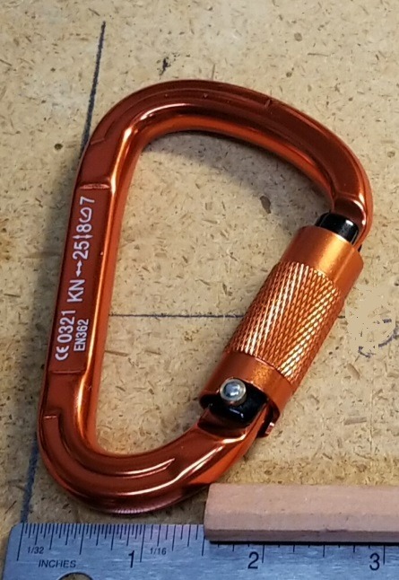 FVW Auto Locking Rock Climbing Carabiner Clips, UIAA Certified Professional 25KN (5620 lbs) Heavy Duty Caribeaners for Rappelling Swing Rescue & Gym etc,Large Carabiners,D-Shaped customer photo 1