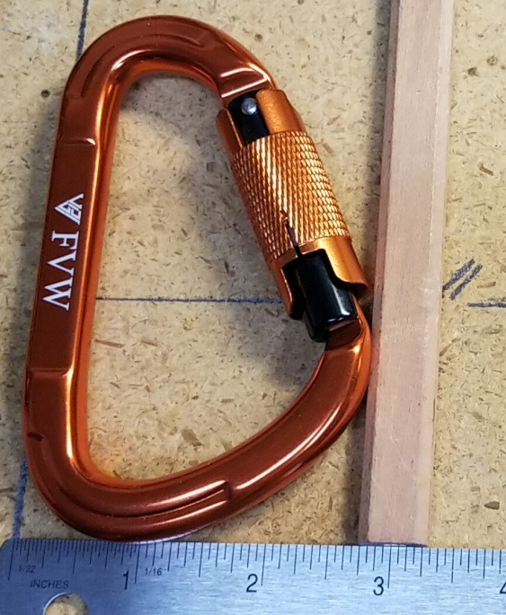 FVW Auto Locking Rock Climbing Carabiner Clips, UIAA Certified Professional 25KN (5620 lbs) Heavy Duty Caribeaners for Rappelling Swing Rescue & Gym etc,Large Carabiners,D-Shaped customer photo 2