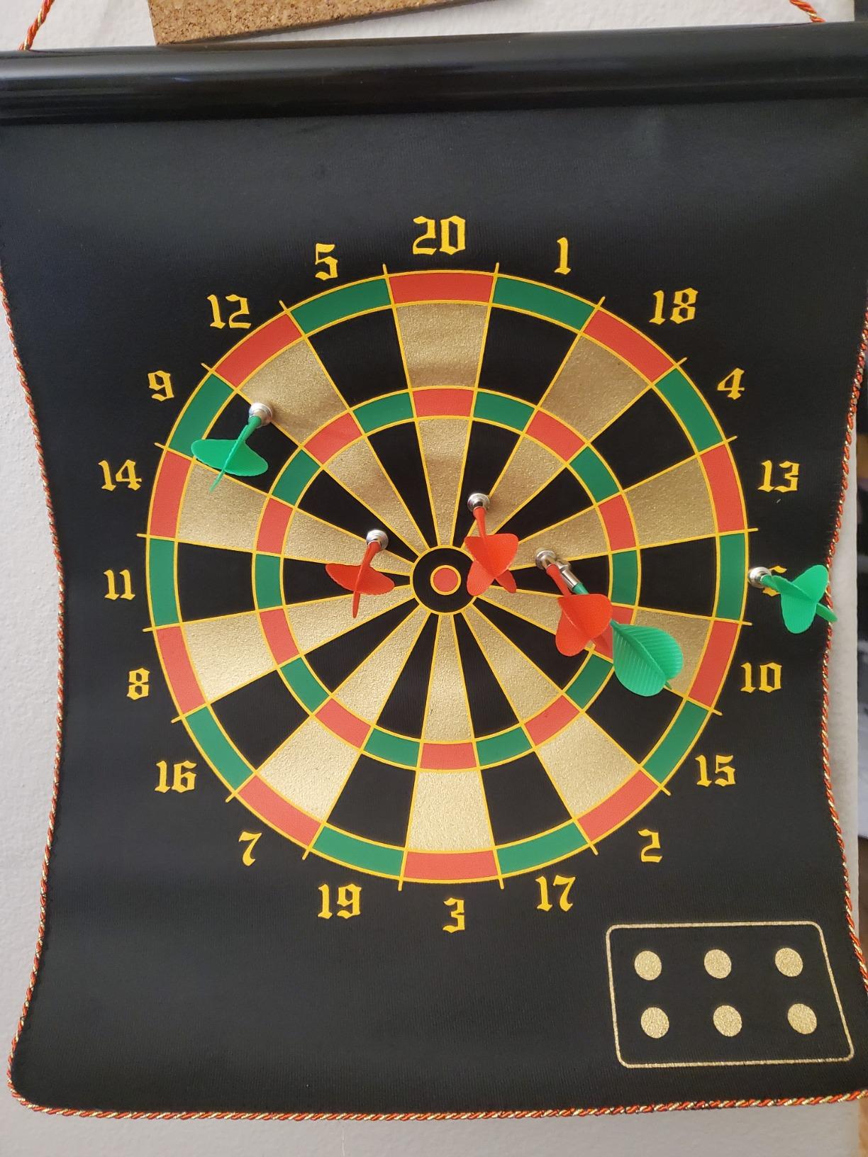 Ranslen Magnetic Dart Board for Kids and Adults, Double Sided Board Games with 15pcs Magnetic Darts, Boy Gifts Dartboard Toys Gift for Age 6 7 8 9 10 11 12 Year Old Boys customer photo 2