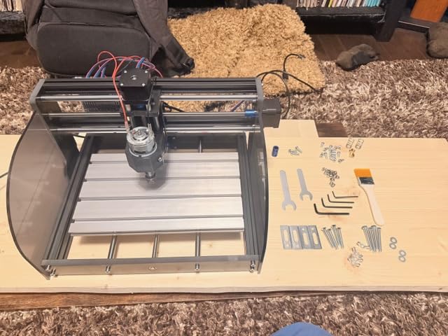 RATTMMOTOR 3018-PRO DIY CNC Router Kit+GRBL Offline Controller, 3 Axis Hobby CNC Router Machine, Plastic Acrylic PVC PCB Wood Mini Desktop Engraving Milling Carving Machine, Working Area 300x180x45mm customer photo 2