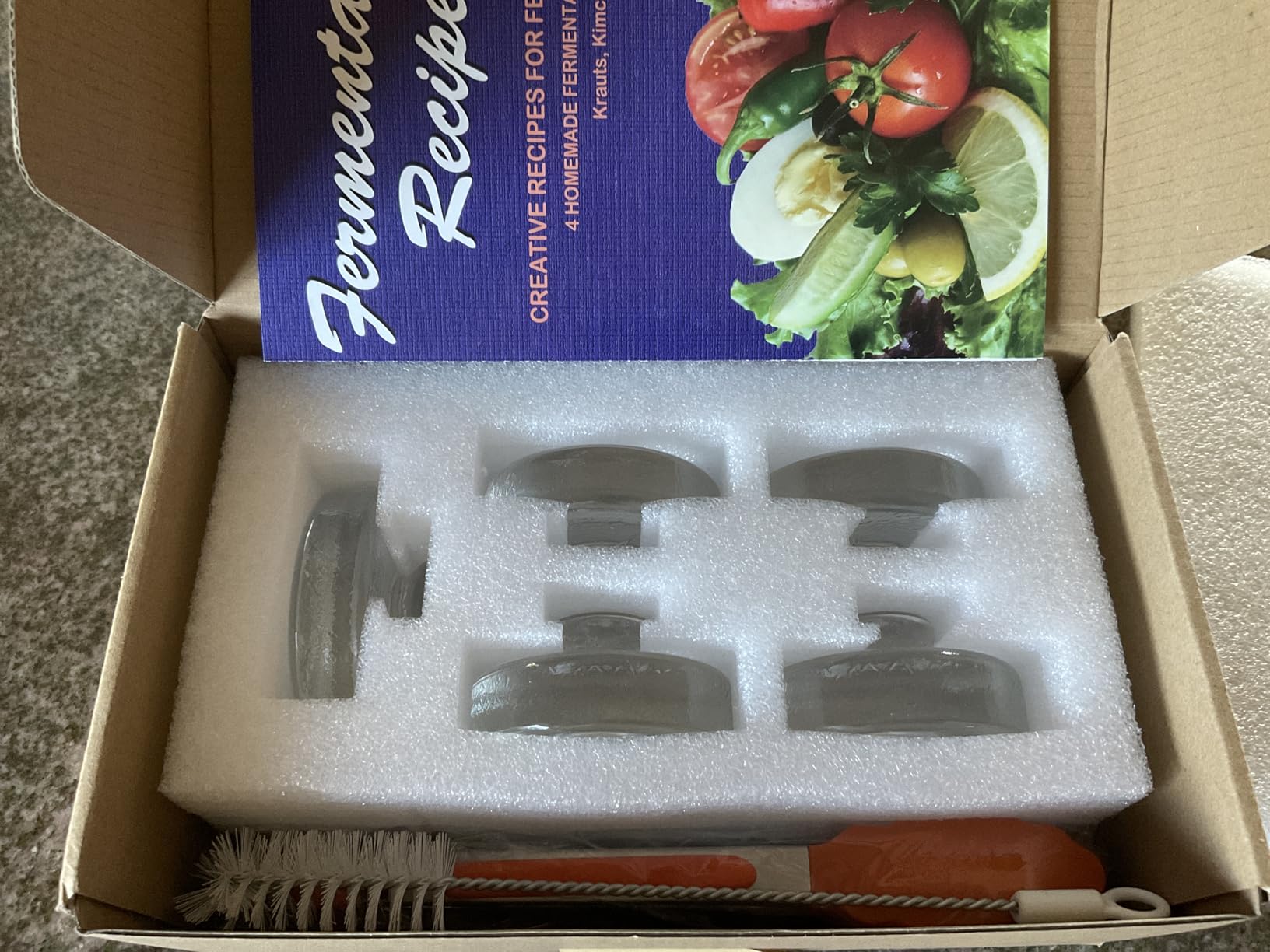 Artcome 5-Pack Glass Fermentation Weights with Easy Grip Handle and Unique Texture Design for Large Wide Mouth Mason Jars customer photo 2