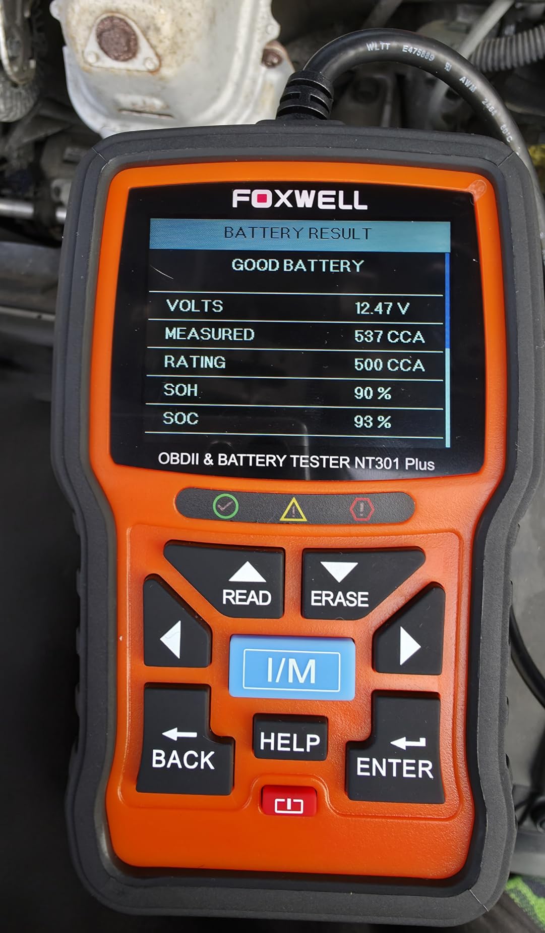 Upgraded of NT301, 2-in-1 FOXWELL NT301 Plus OBD2 Scanner Car Battery Tester, Professional Code Reader Check Engine Diagnostic Scanner Tool, 12V Automotive Cranking Charging Analyzer for 1996+ Vehicle customer photo 2