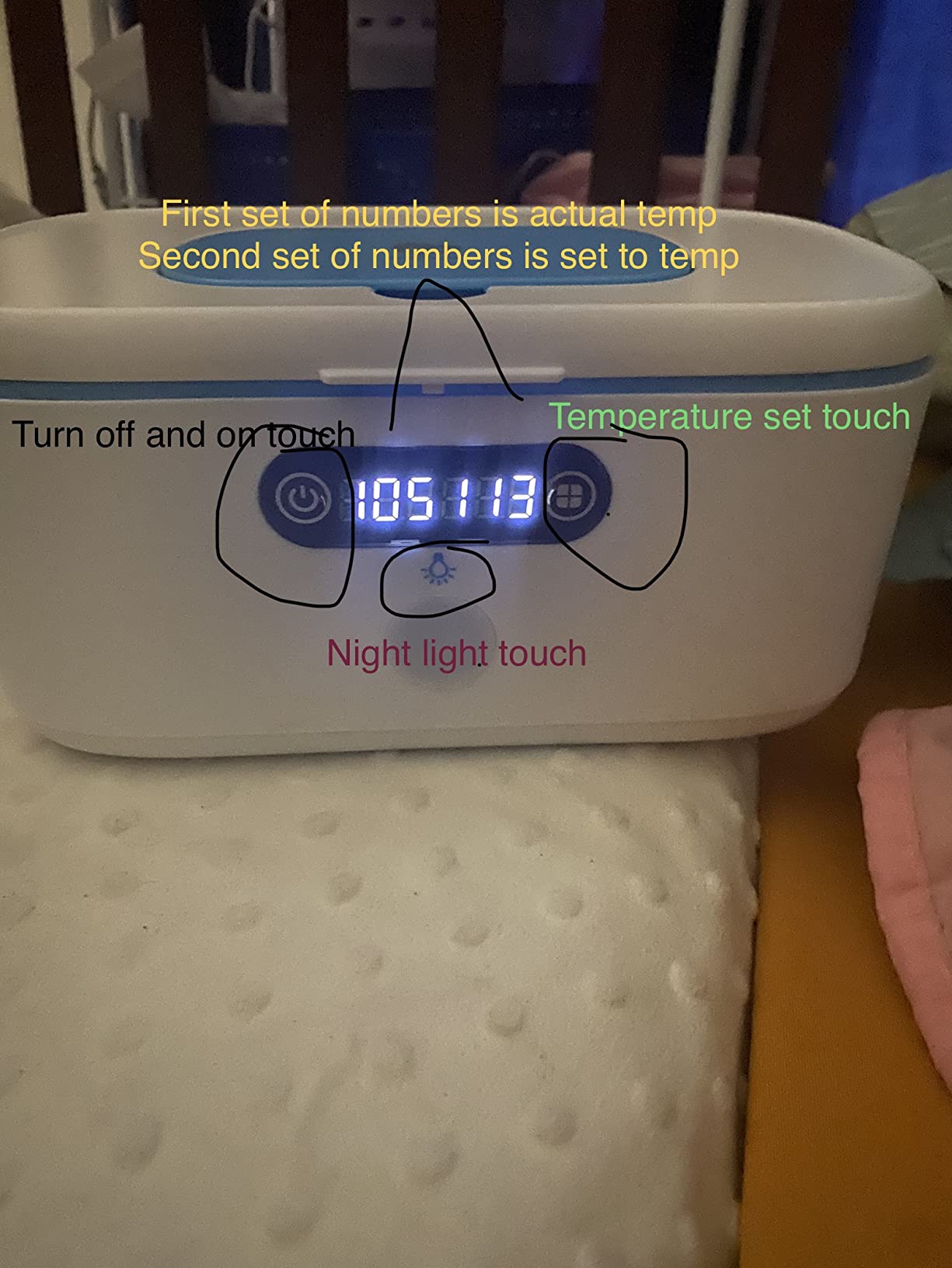 Bellababy Wipe Warmer for Vehicle and Home Use with Night Light and Temperature Display customer photo 2