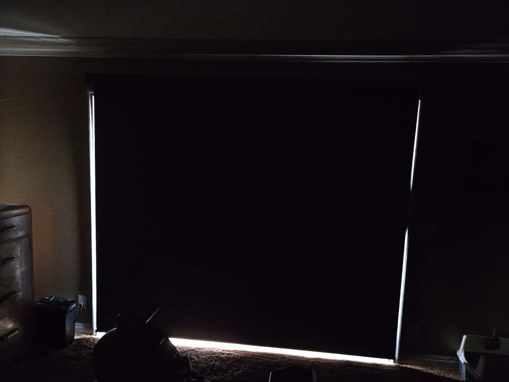 Graywind Motorized Roller Shade - Works with Alexa Google, 100% Blackout Rechargeable Smart Blinds Remote Control Battery Motor Cordless Window Shades customer photo 2