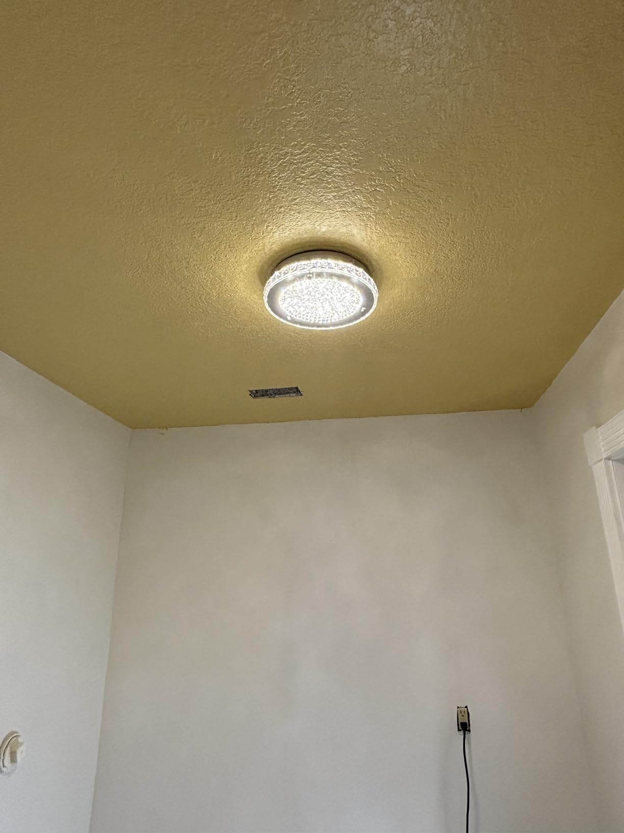 Crystal Ceiling Light Flush Mount Light Fixture Modern LED Ceiling Lamp for Foyer, Bedroom, Bathroom, Closet, Dimmable, 11 Inch, 18W customer photo 2