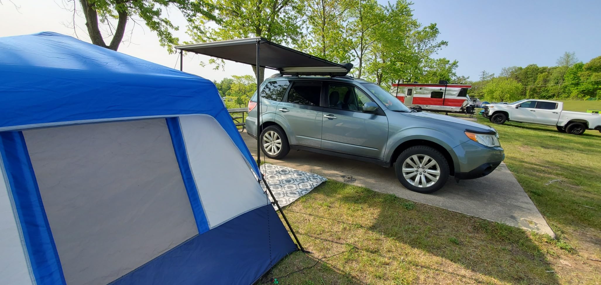 Overland Vehicle Systems HD Nomadic 4.5' Awning - 280G Poly Cotton Rip Stop, 30 Sq Ft Coverage, Universal Fitment customer photo 2