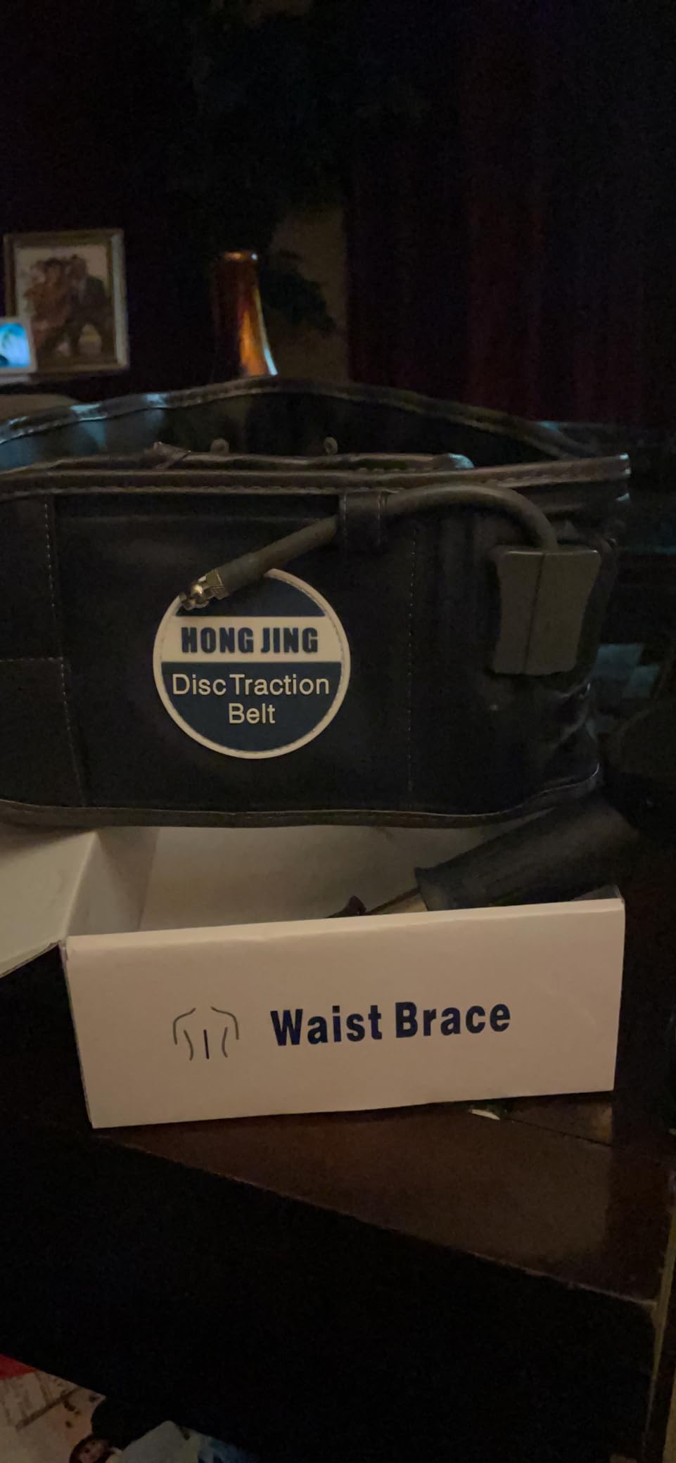 HONGJING Decompression Belt Inflatable Lumbar Support for Lower Back Pain Relief - Inflated Back Reliever with Hand Pump, One Size Fits 29-49 Waist customer photo 1