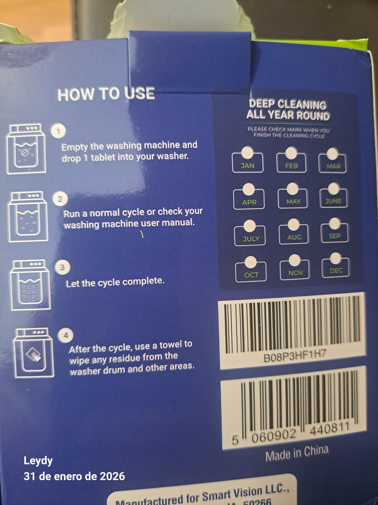True Fresh Washing Machine Cleaner Tablets 25 Pack for Front Load Top Load customer photo 1