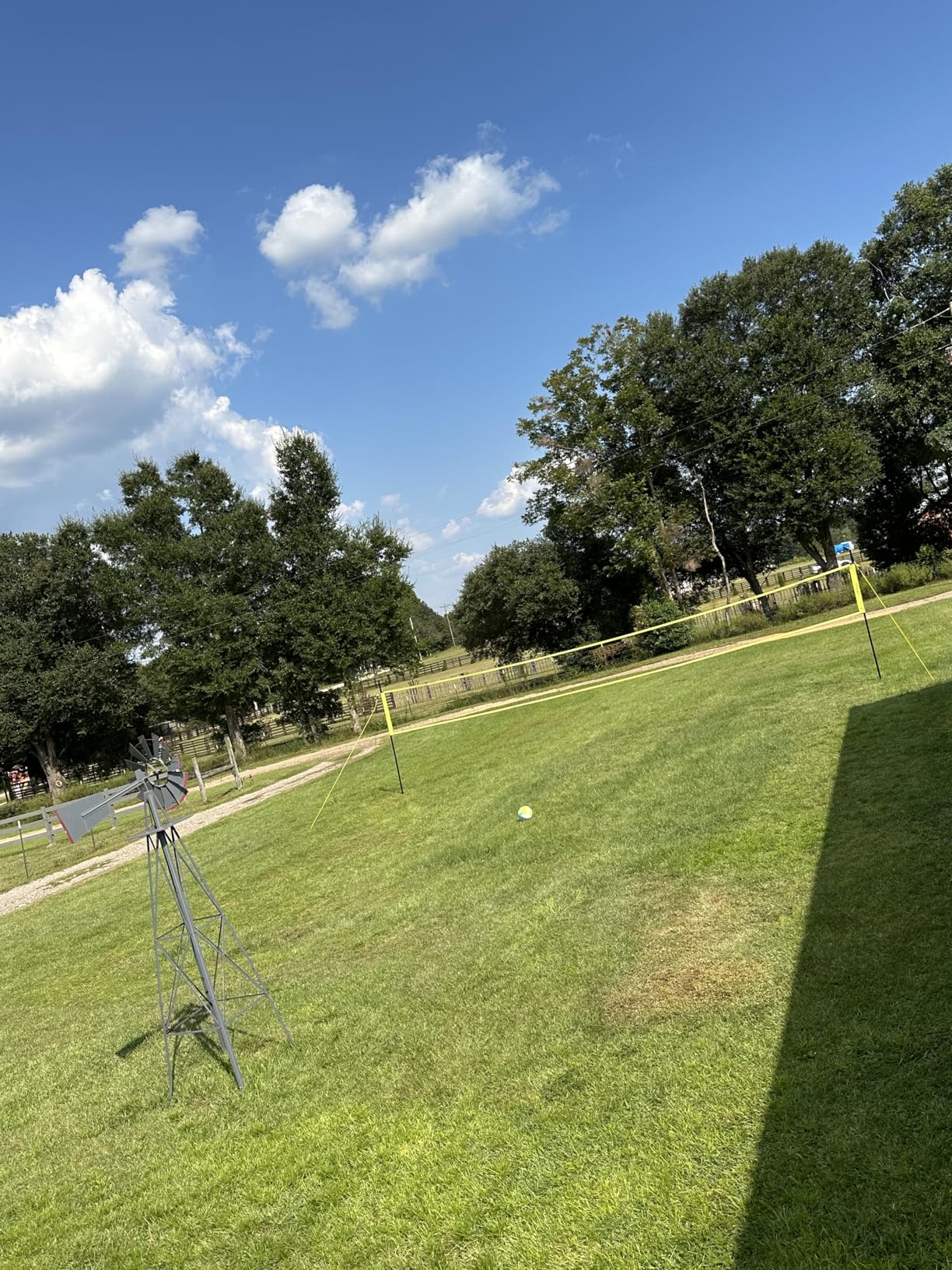 Outdoor Portable Volleyball Net System - Adjustable Height Poles with Soft Volleyball Ball, Pump, Hammer, Boundary Line, and Carry Bag for Backyard, Beach, Lawn customer photo 2