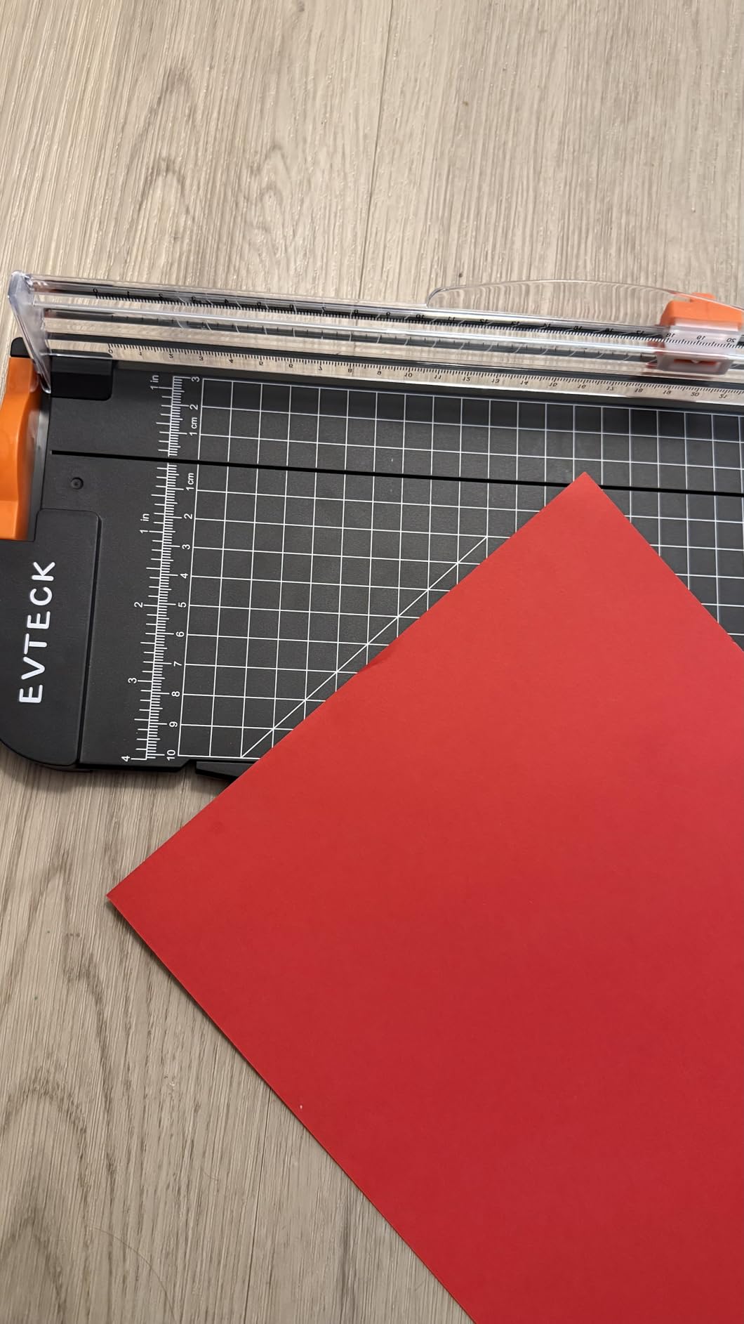 Evteck Paper Cutter 12 Inch Paper Trimmer Slider Crafting Scrapbooking Supplies for A4 Vinyl Photo Cardstock with Security Blade and Foldable Ruler customer photo 1