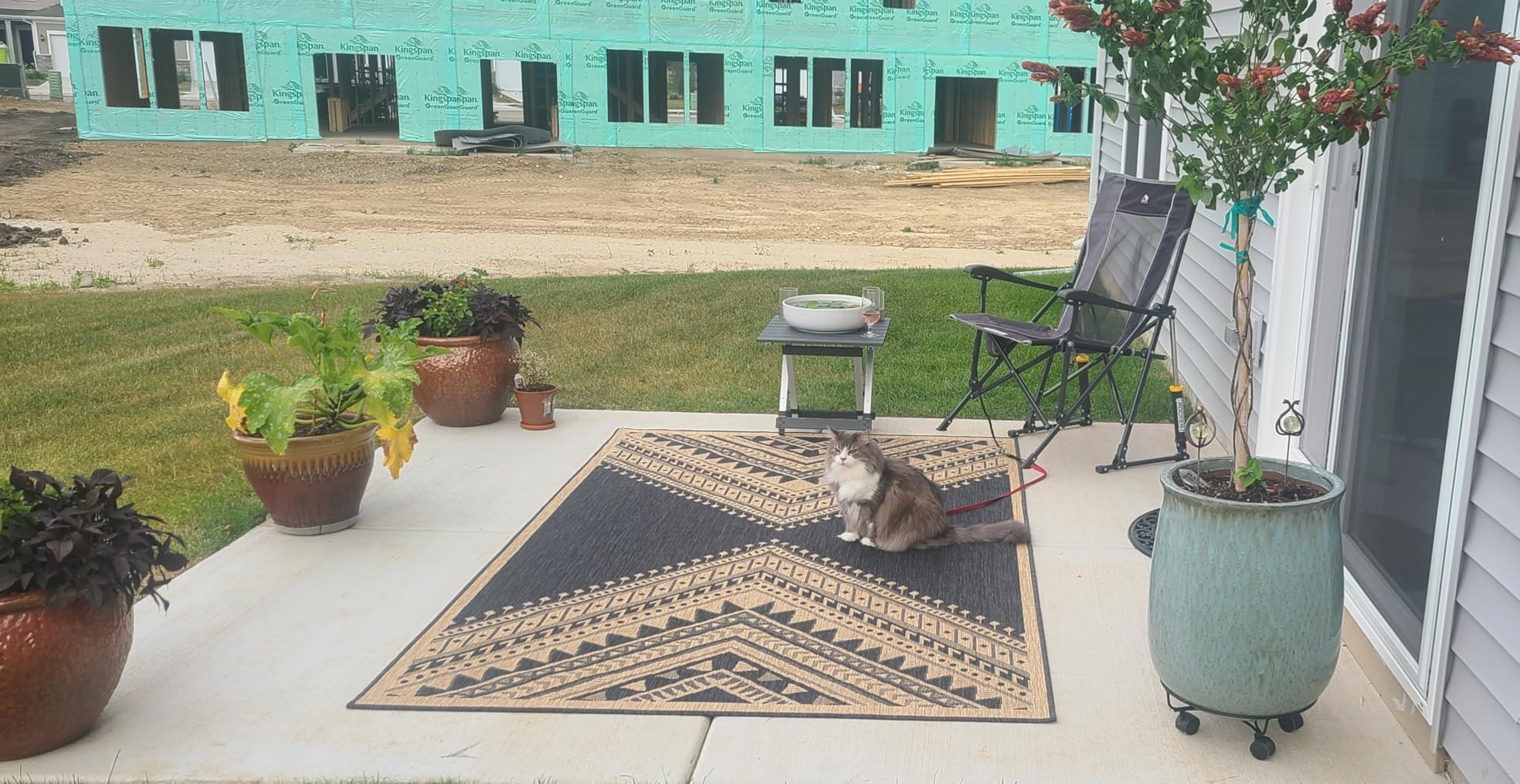 Nuloom Outdoor Performance Collection Landry Brown/Ivory, 5' x 8', Soft and Cozy, High Traffic, Stain Resistant, Easy Clean, Durable Area Rug for Indoor/Outdoor Patio, Deck, Porch, Garden, Courtyard customer photo 1