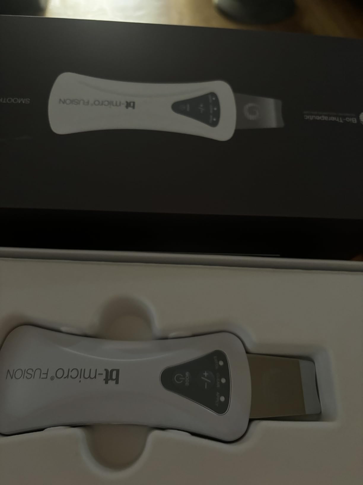 Bio-Therapeutic bt-Micro Fusion Ultrasonic Skin Exfoliation Tool - Professional Deep Cleansing, Blackhead Extraction, Smooth & Clear Skin, 3 Modes, Stainless Steel Applicator, Rechargeable customer photo 2