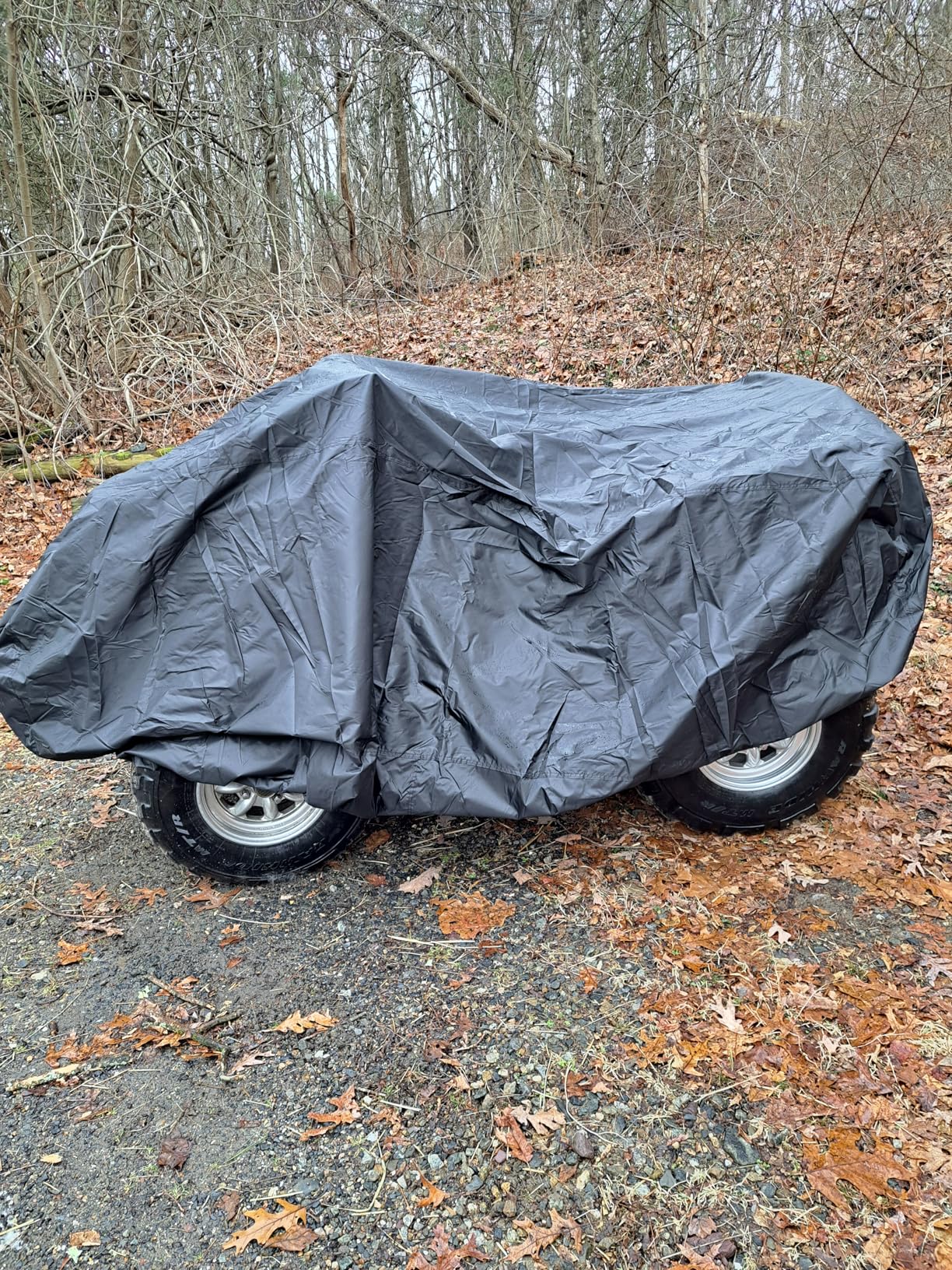 CAT MudShield ATV Cover Waterproof Heavy Duty Outdoors All Terrain Vehicle 4 Wheeler Accessories ATV Quad Cover Polaris ATV Cover Powersports for Can-Am Kawasaki Honda Four Wheeler Cover (XXL 102