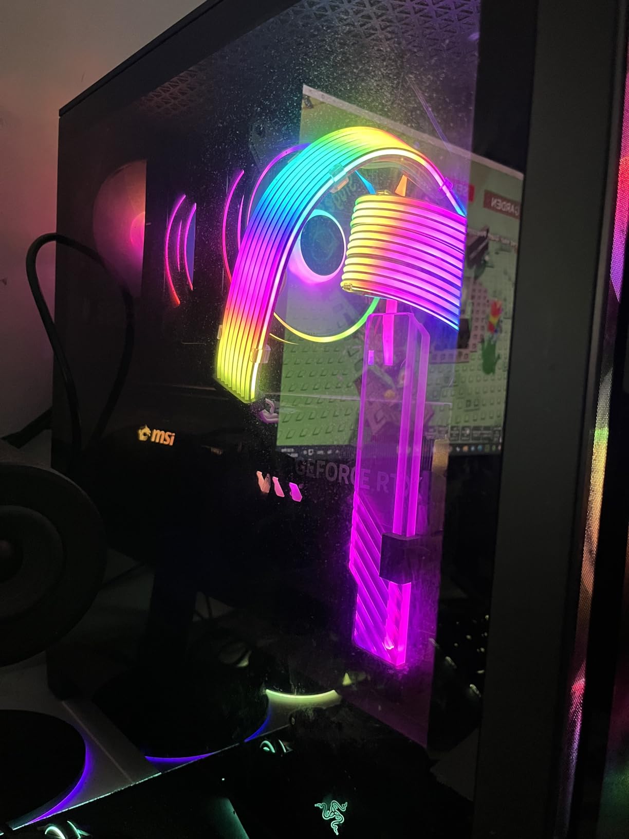 Cooler Master MasterAccessory ARGB GPU Support Bracket, Edge-Lit ARGB Tempered Glass, Universal GPU Bracket, Multiple Orientations (MCA-U000R-GSBTG-00) customer photo 1