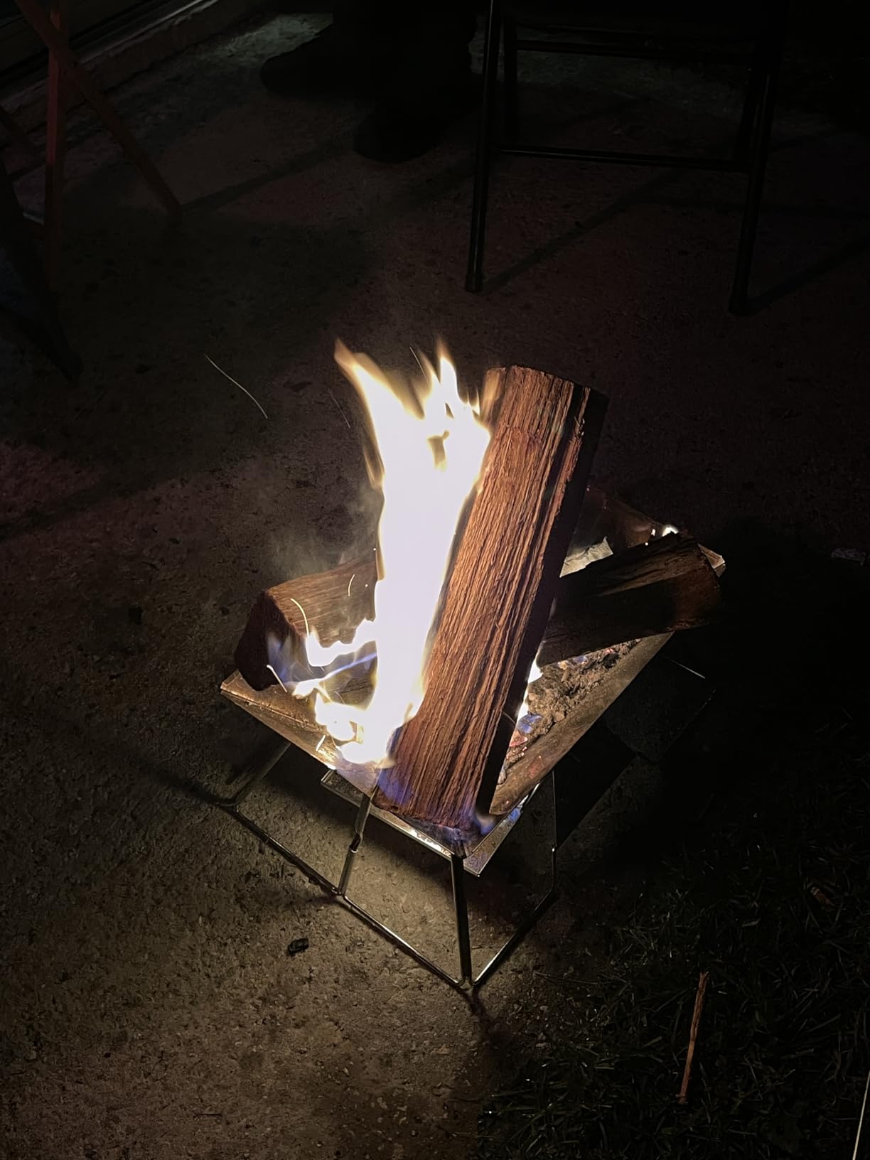 CAMPINGMOON Portable Fire Pit Grill 14 Inch Stainless Steel MT-2 customer photo 1