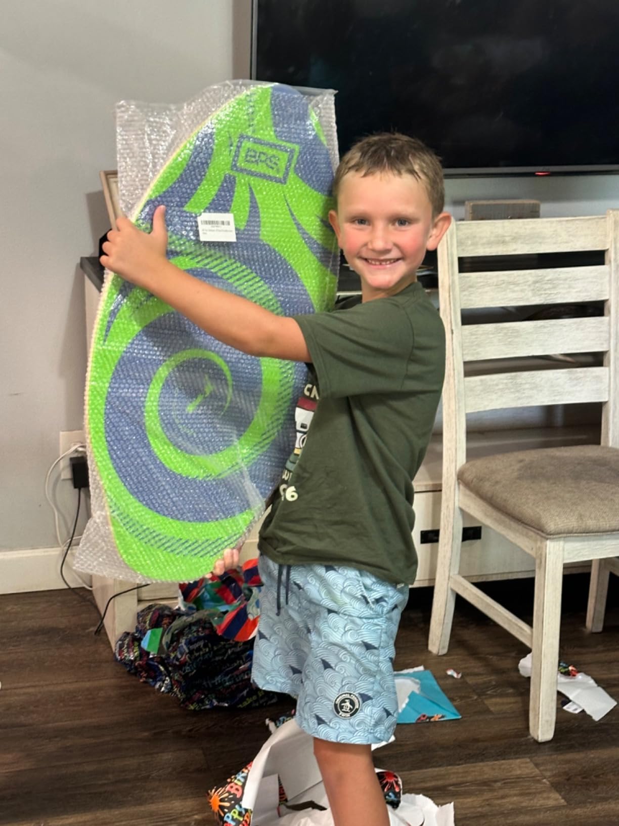 BPS New Zealand 'Koru' Skimboard with Colored EVA Grip Pad and High Gloss Clear Coat Wooden Skim Boards for Kids and Adults customer photo 2