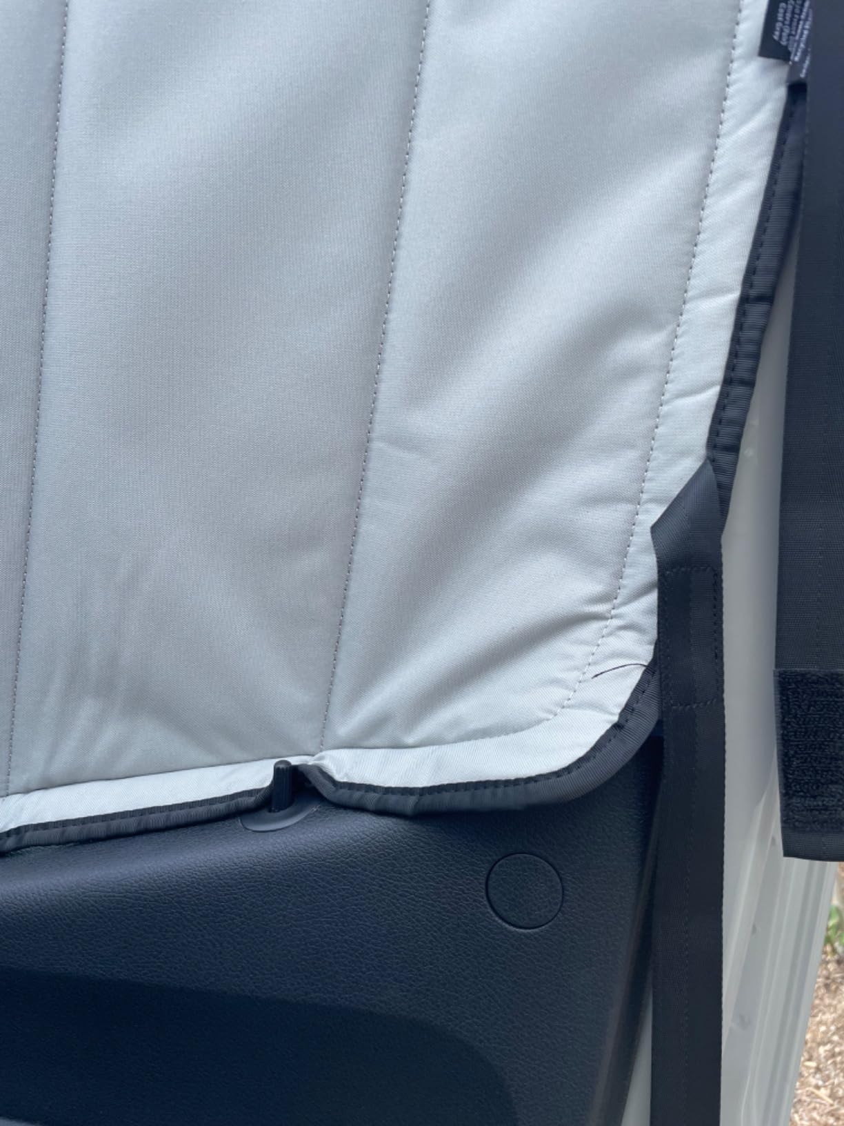 BougeRV RV Windshield Window Snow Cover for Class C Ford E450 1997-2025 Motorhome, Windshield Cover for Ice and Snow RV Front Window Sunshade Cover RV Accessories 4 Layers with Mirror Cutouts Silver customer photo 1