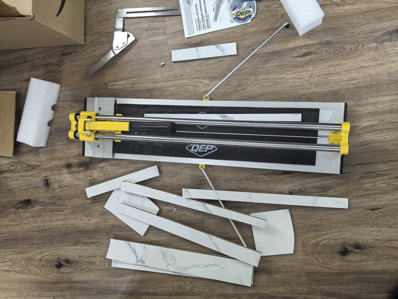 QEP 10630 24-Inch Manual Tile Cutter with Tungsten Carbide Scoring Wheel for Porcelain and Ceramic Tiles customer photo 1