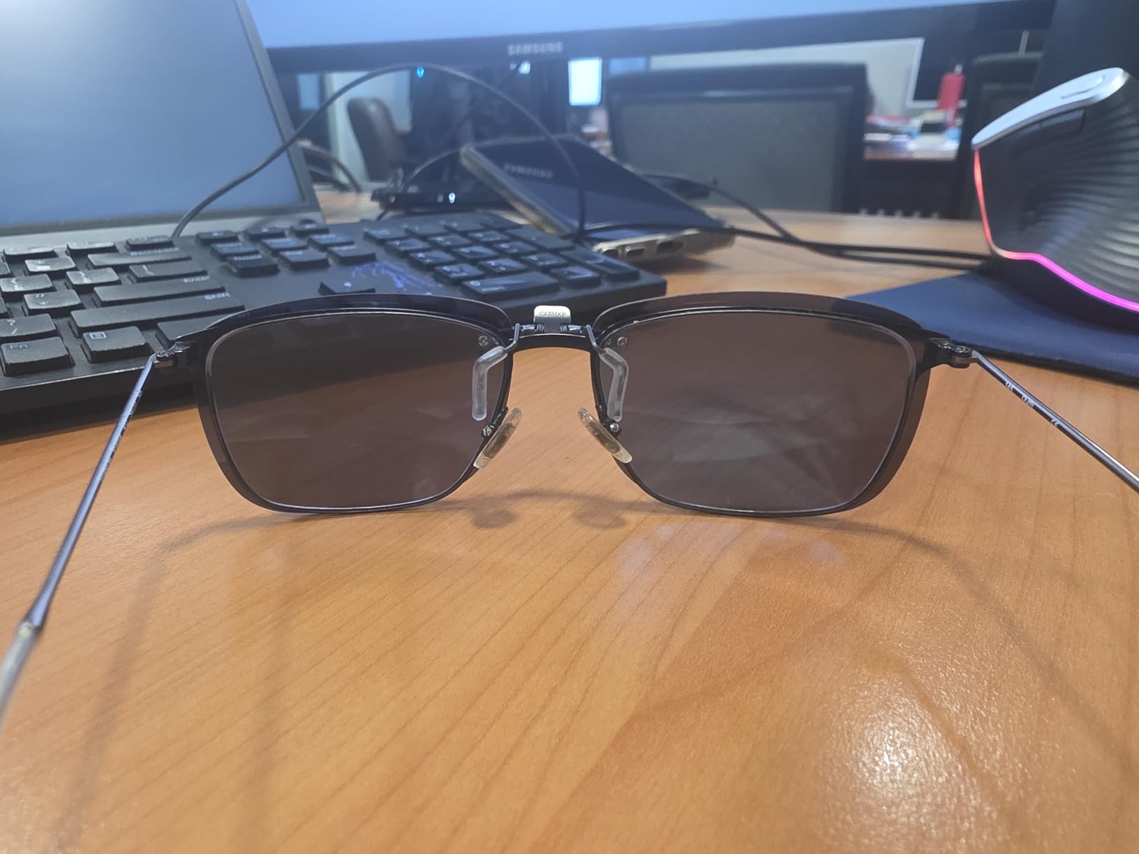 Polarized Clip On Sunglasses Over Prescription Glasses Men Women Compact Fit Non-Flip Up customer photo 1
