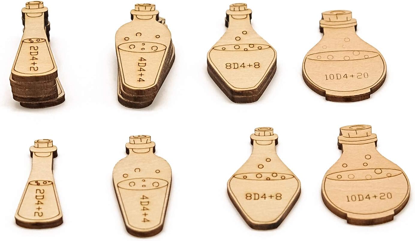 Healing Potion Tokens Set of 21 Wood Laser Cut and Etched DND Accessories for Dungeons and Dragons 5th Edition customer photo 1