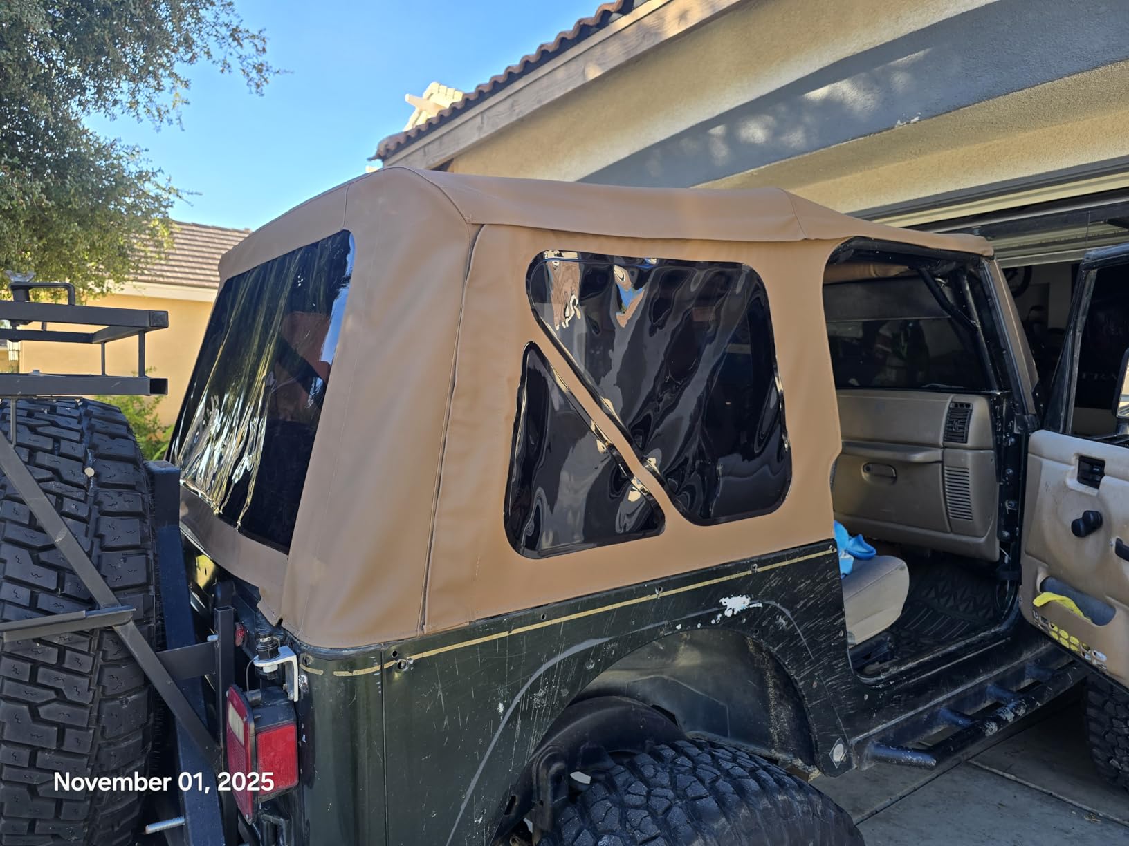 TACTIK Fabric Only Replacement Soft Top - Fits Jeep Wrangler TJ 1997-2006 - Custom-Fit Fabric Roof with Removable Side and Back Window customer photo 1