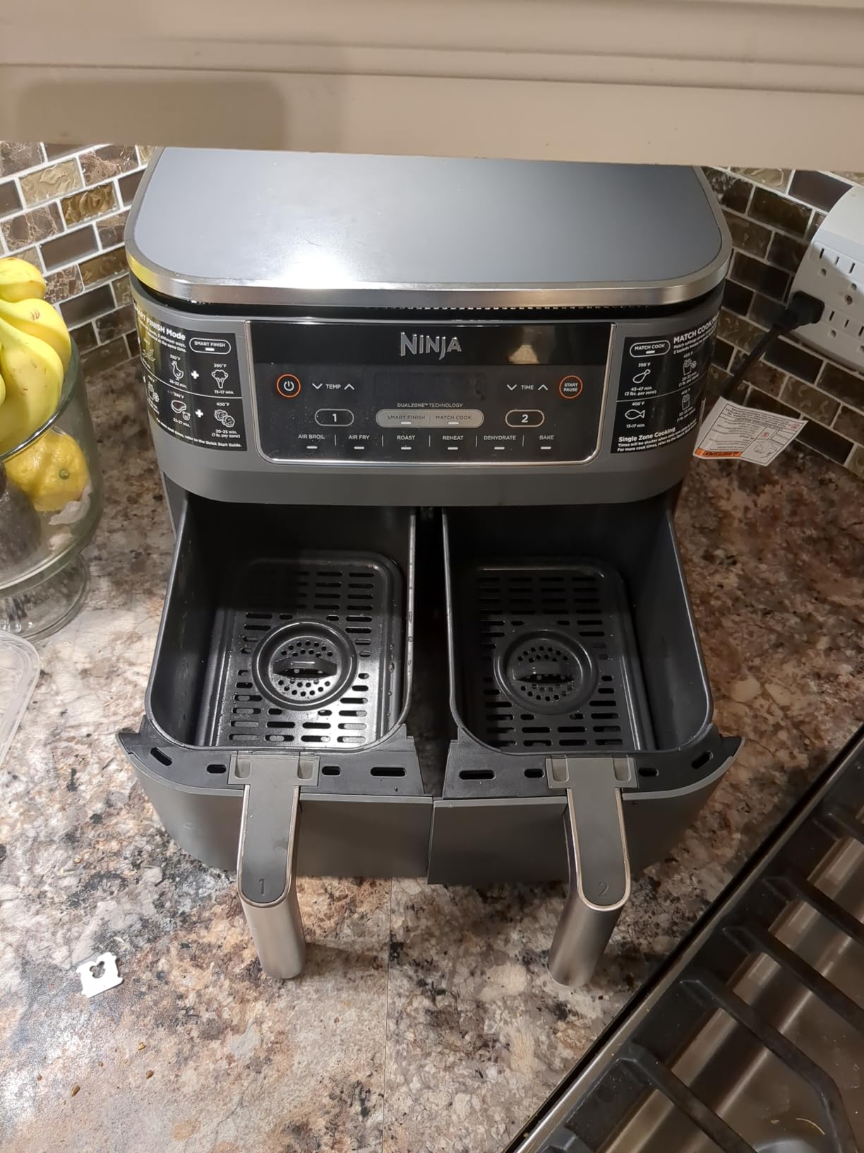 Ninja DZ201 Foodi 6-in-1 2-Basket Air Fryer with DualZone Technology, 8-Quart Capacity, and a Dark Grey Stainless Finish (Renewed) customer photo 1