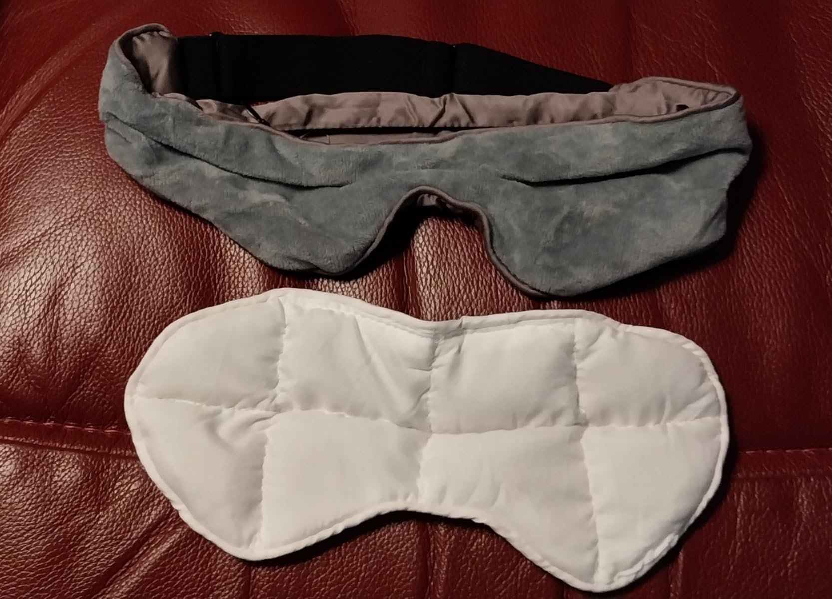 Mr. Sandman Weighted Eye Mask for Sleeping, Blackout Sleep Mask, Reversible Cool & Cozy Compress for Dry Eyes, Headache Migraine Relief, Eye Cover for Travel, Gifts for Women & Men, 0.5 lb, Grey customer photo 1