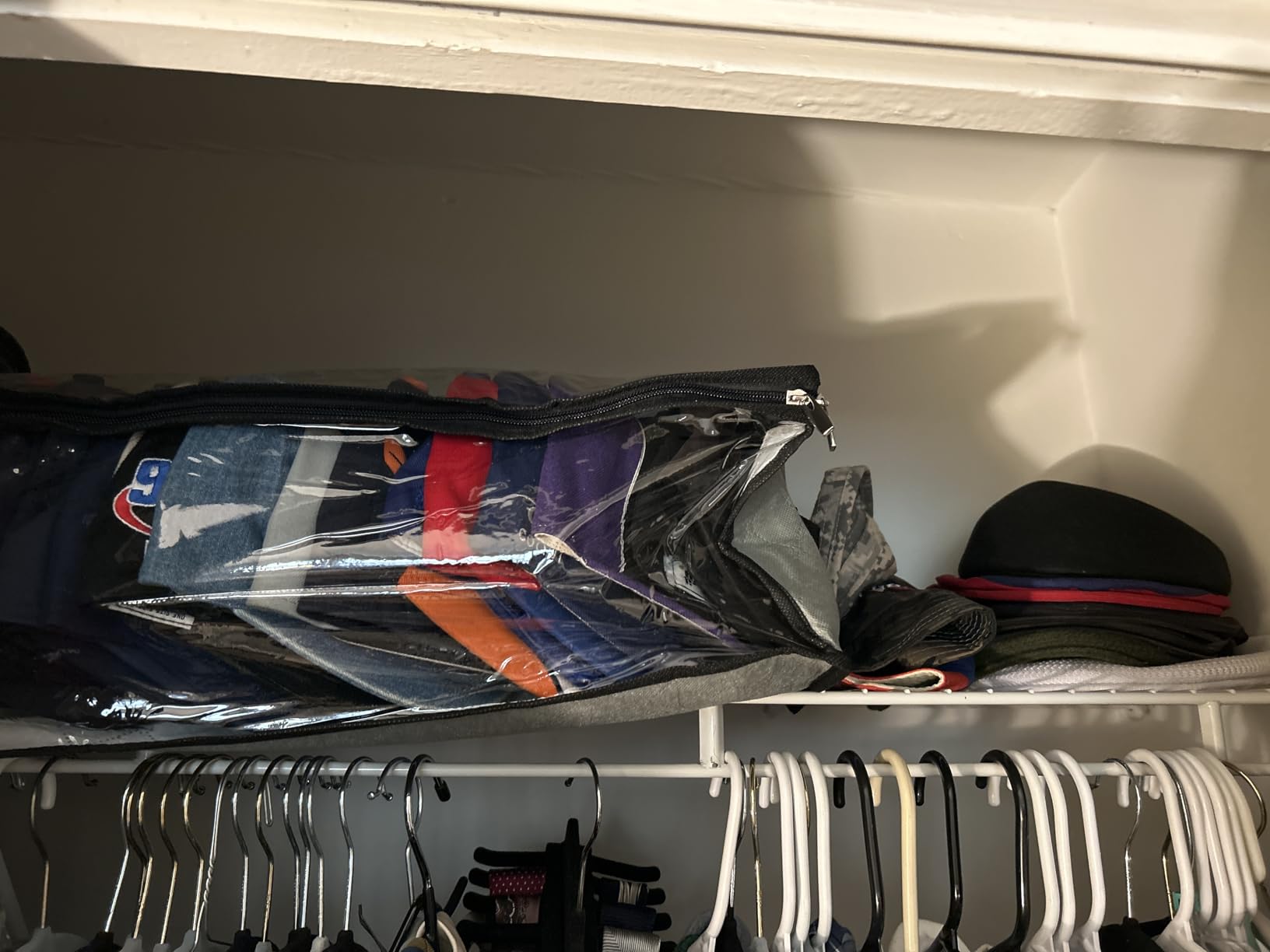 AOODA Hat Storage for Baseball Caps, Large Holds up to 40 Caps Wide Hat Organizer for Closet Snapback Holder, Grey customer photo 2